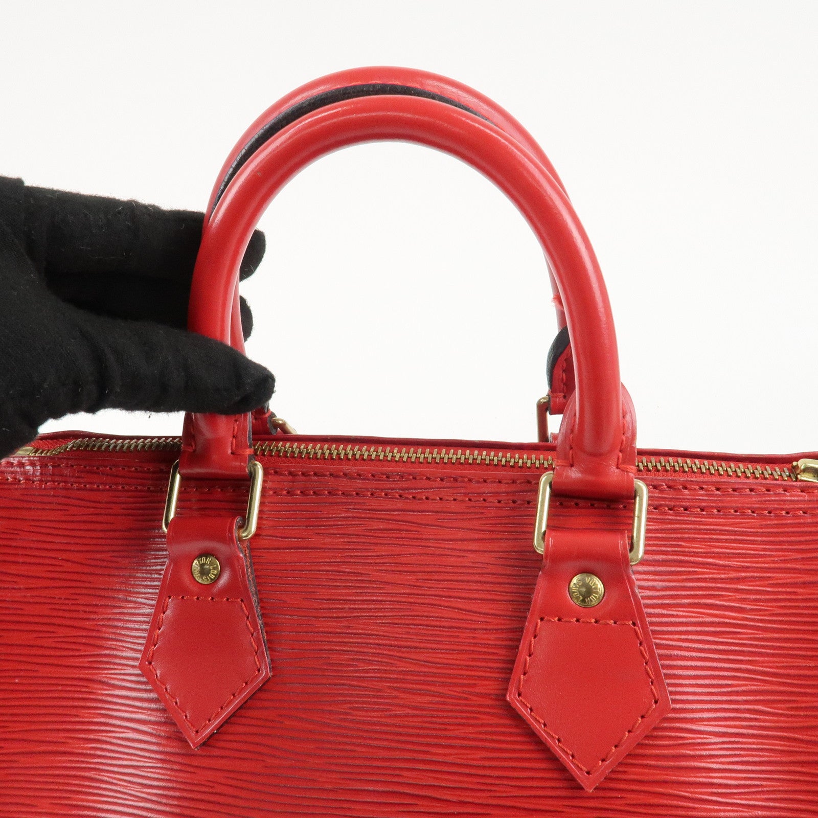 Louis Vuitton Epi Speedy 25 Hand Bag Castilian Red M43017 Used