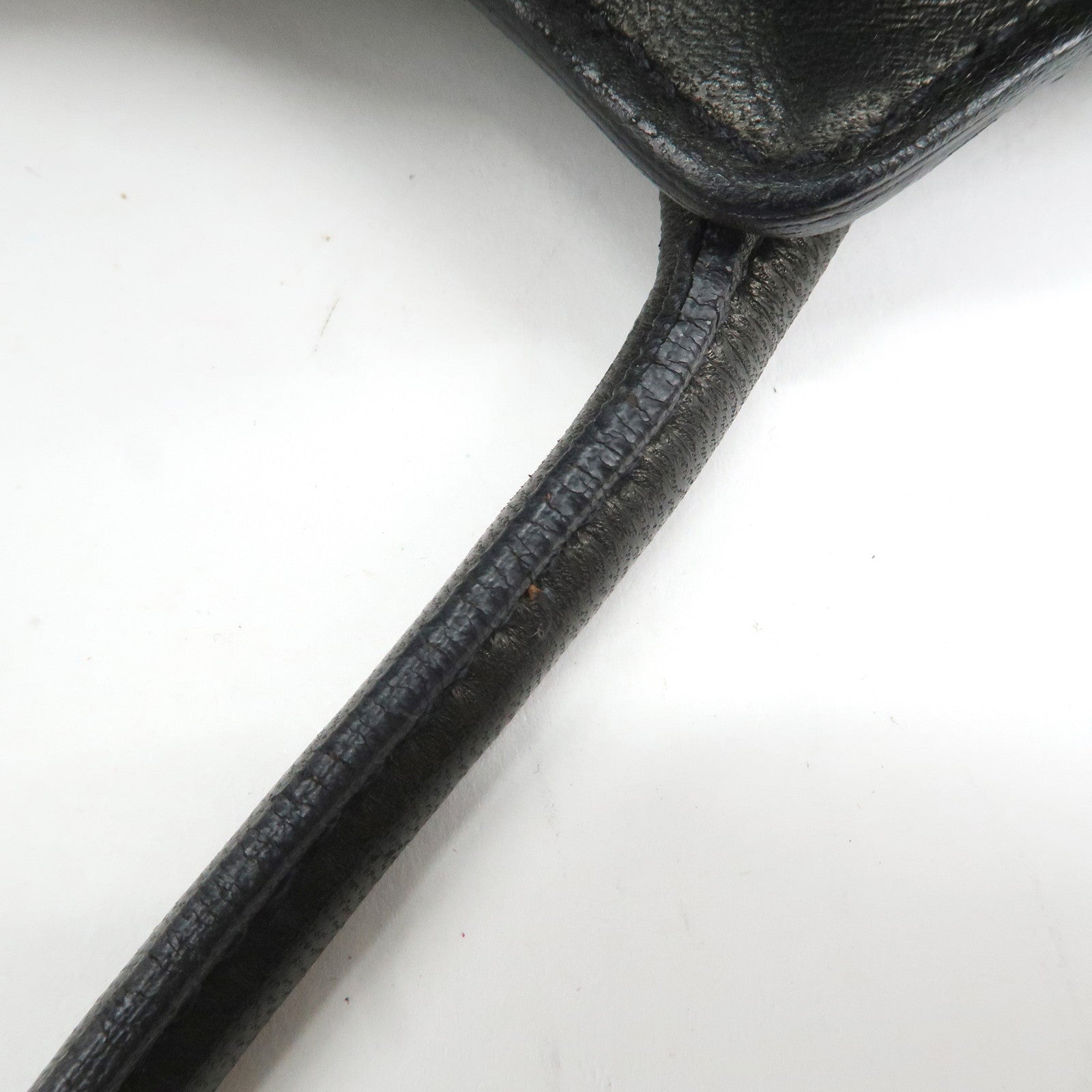 PRADA Leather Tote Bag Black Used