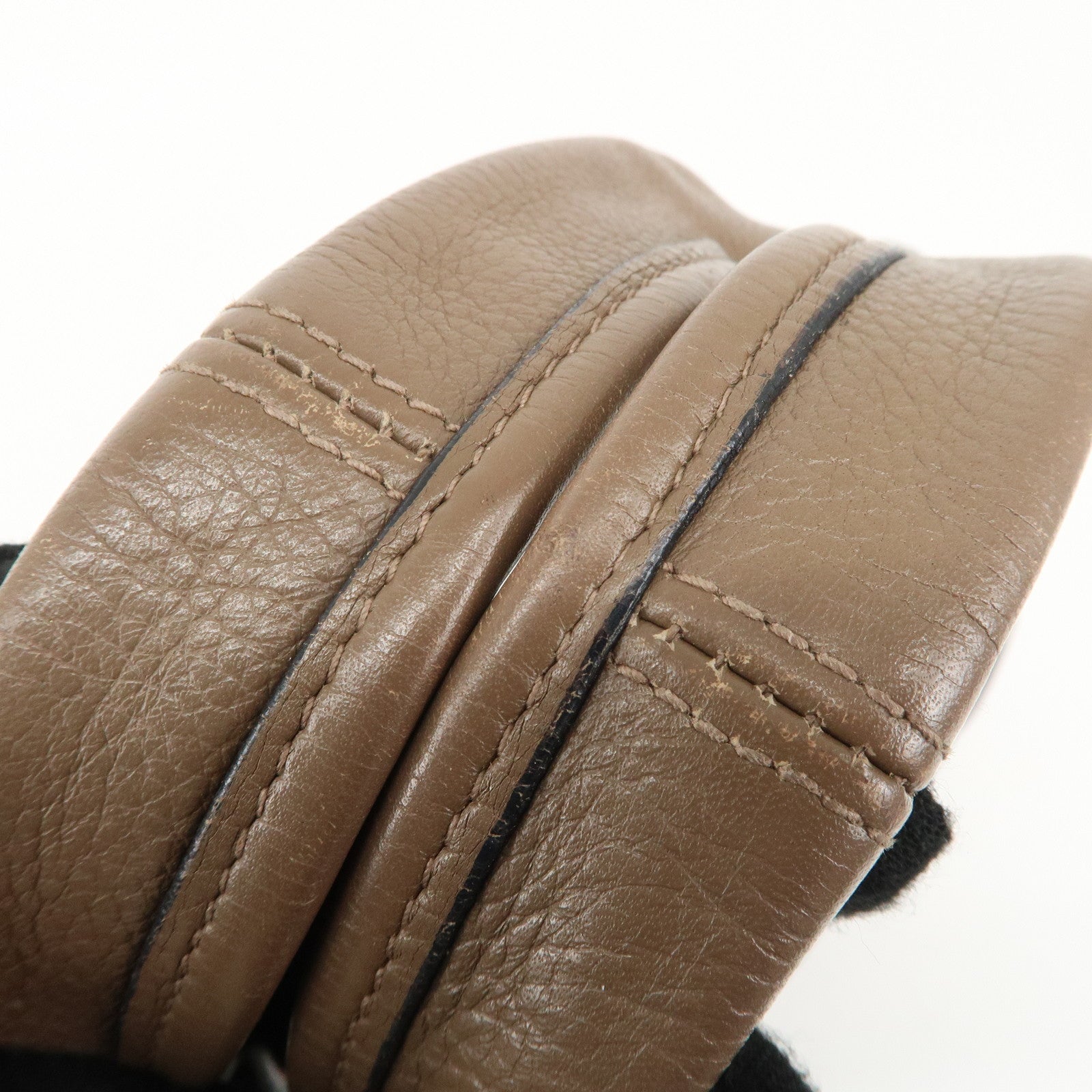 LOEWE Anagram Leather Dunas Shoulder Bag Brown Used