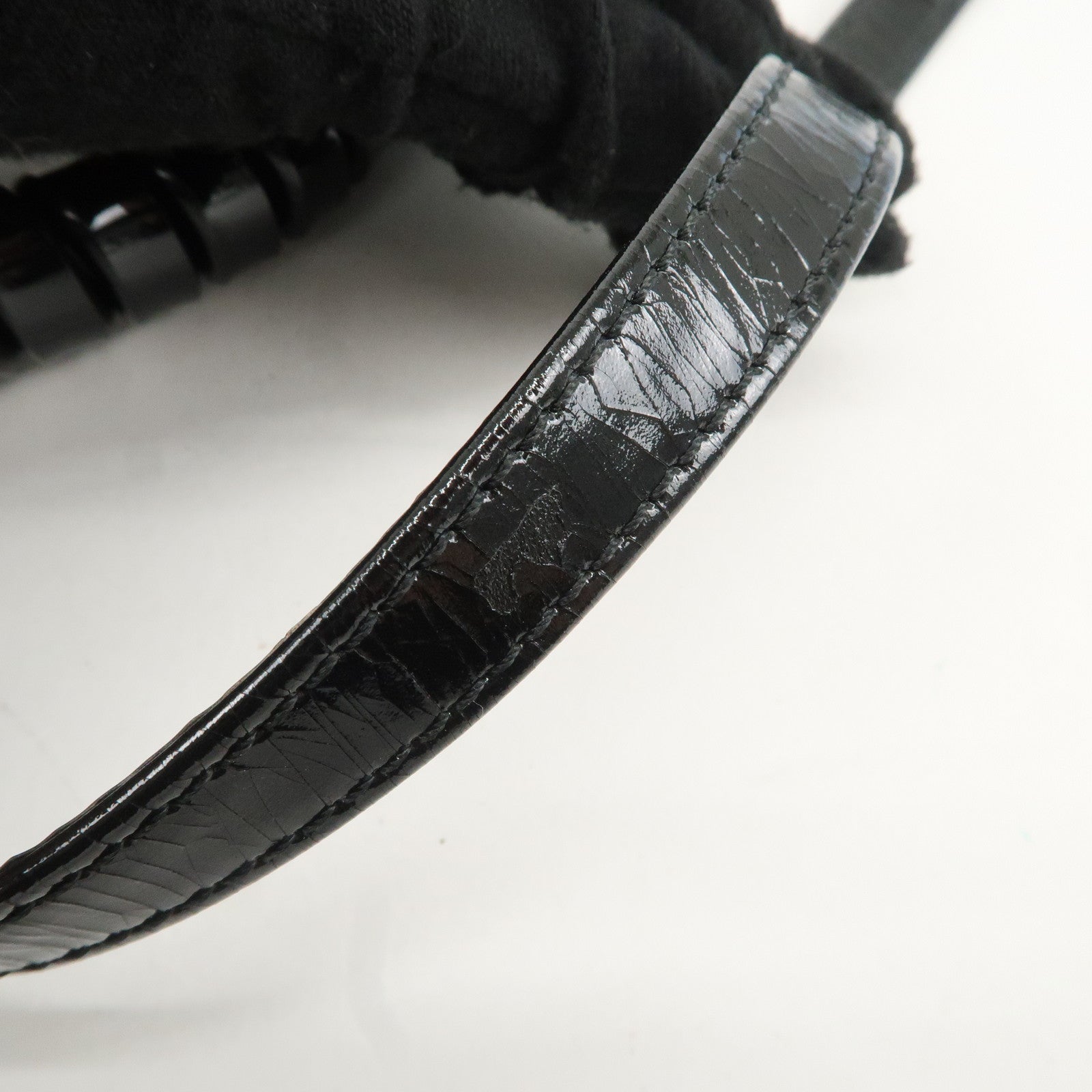 LOEWE Velazquez Patent Leather Coating Suede 2Way Bag Used