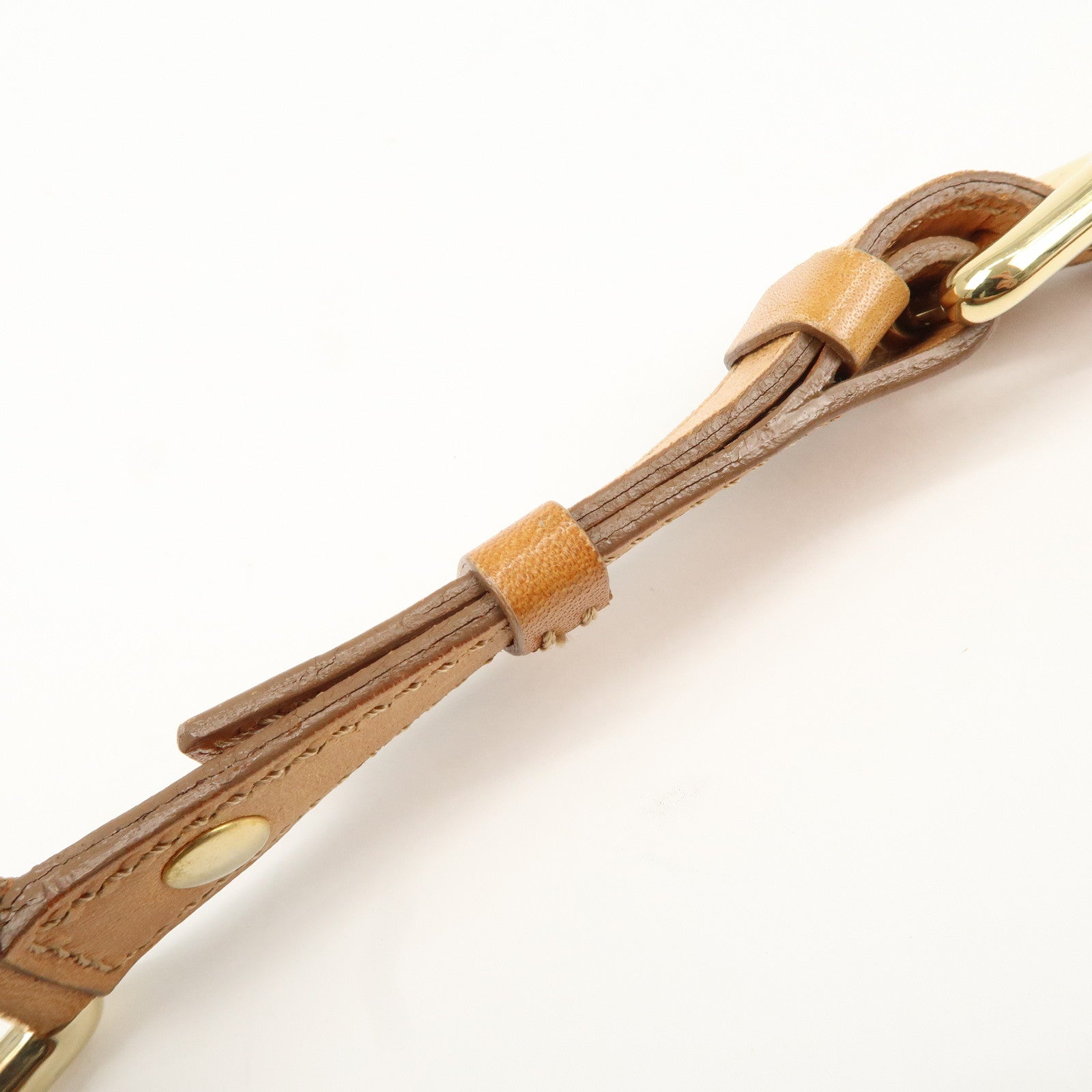 CELINE C Macadam Suede Leather Shoulder Bag Brown Used