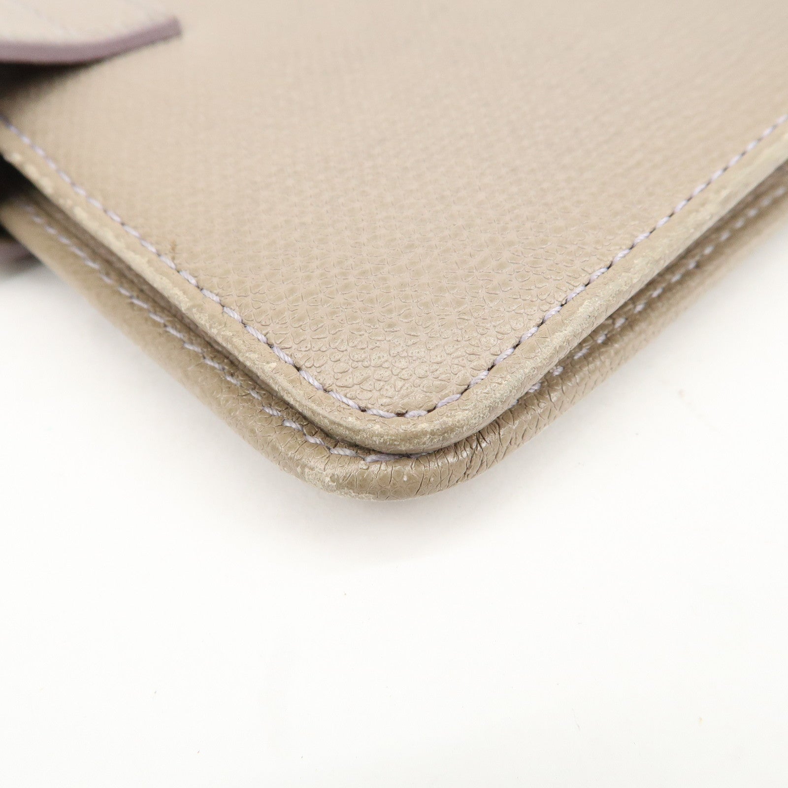 CHANEL COCO Button Leather Agenda Cover Gray Used