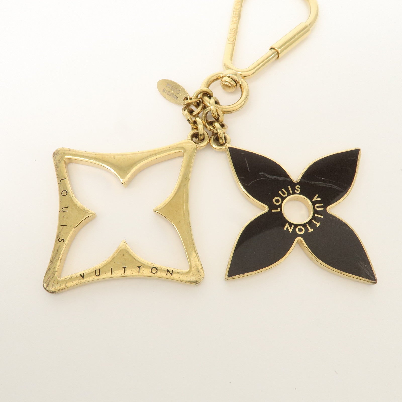 Louis Vuitton Porte Cles Puzzle Bag Charm Gold Dark Brown M65218 Used