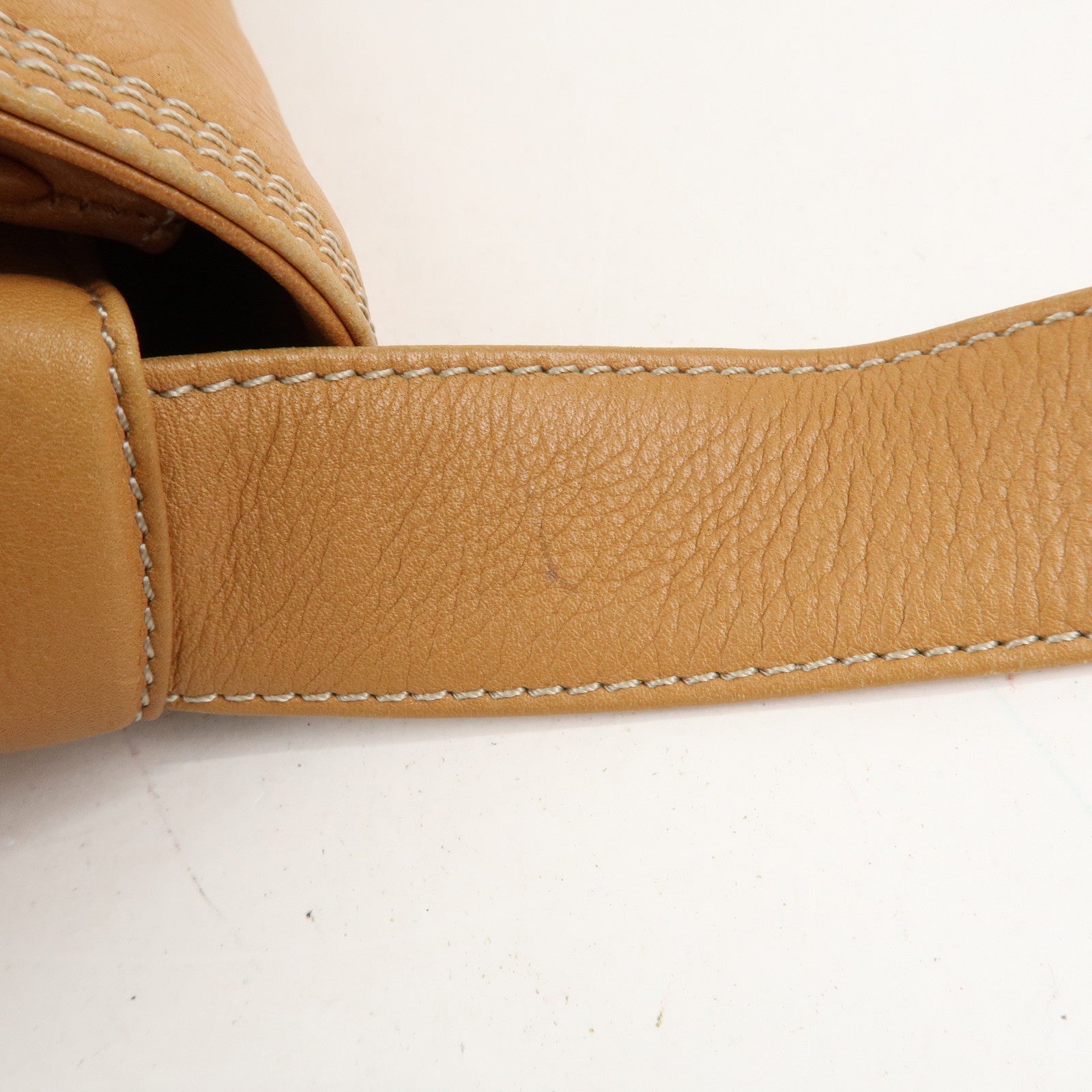LOEWE Anagram Leather Shoulder Bag Crossbody Bag Brown Used
