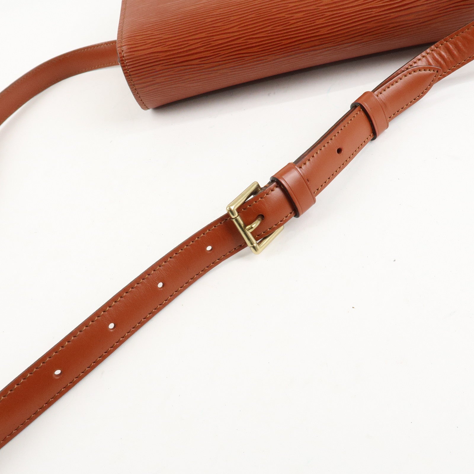 Louis Vuitton Epi Saint Cloud Shoulder Bag Kenya Brown M52193 Used