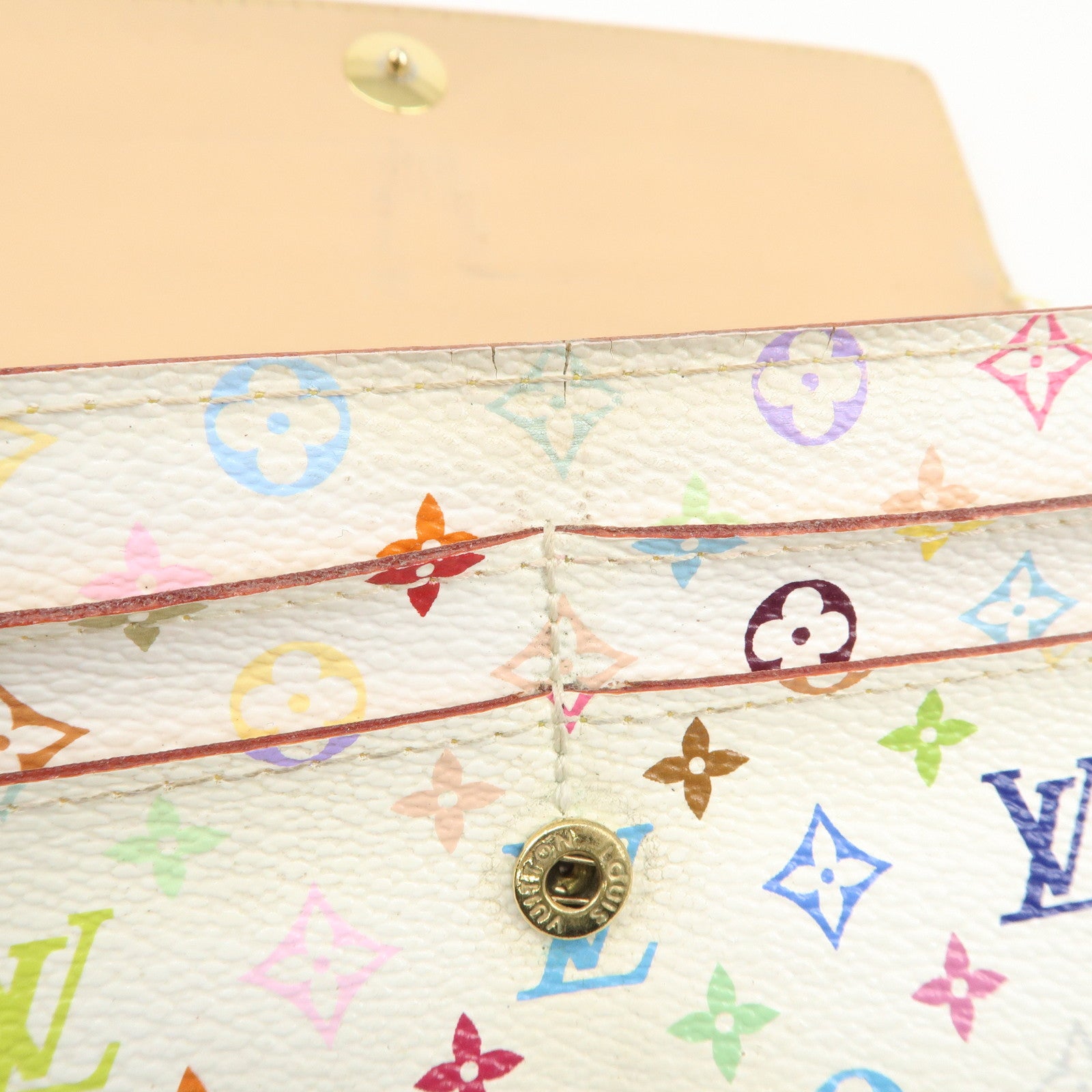 Louis Vuitton Monogram Set of 2 Multicolor Wallet M93745 M92984 Used