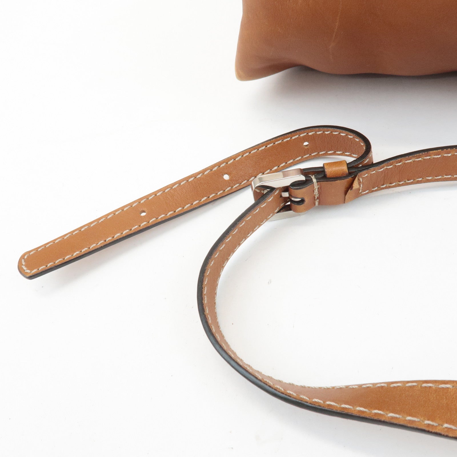 TOD'S Leather 2Way Bag Hand Bag Brown Used