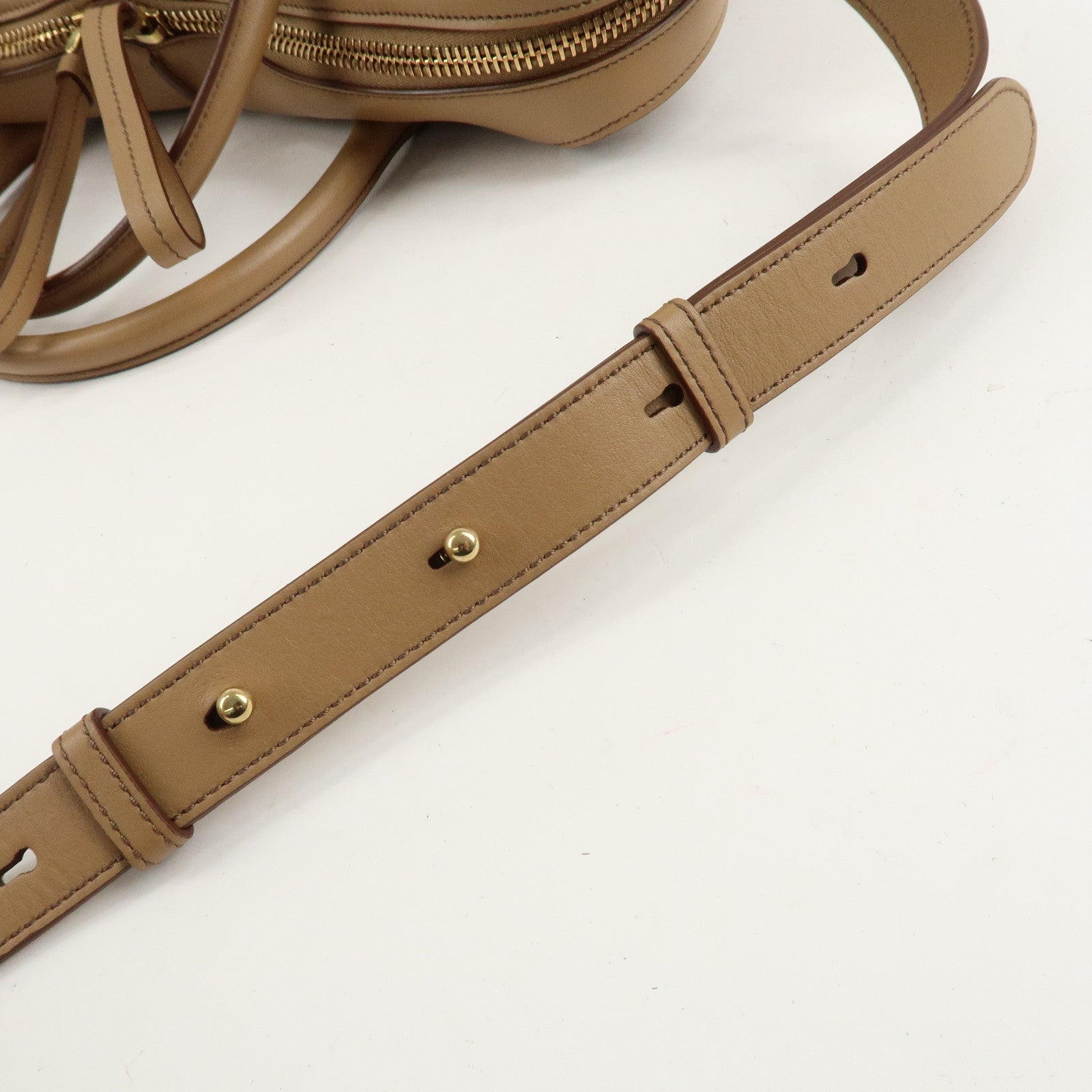 TOD'S D Styling Leather 2Way Shoulder Bag Hand Bag Beige Used