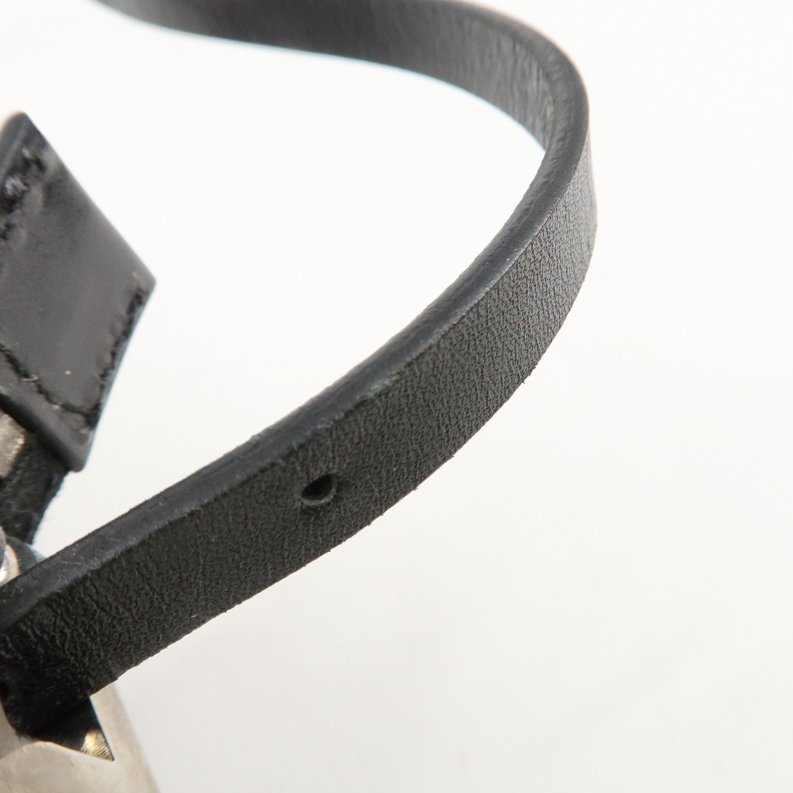 FENDI Zucchino Canvas Leather Accessory Pouch Hand Bag Black Red Used