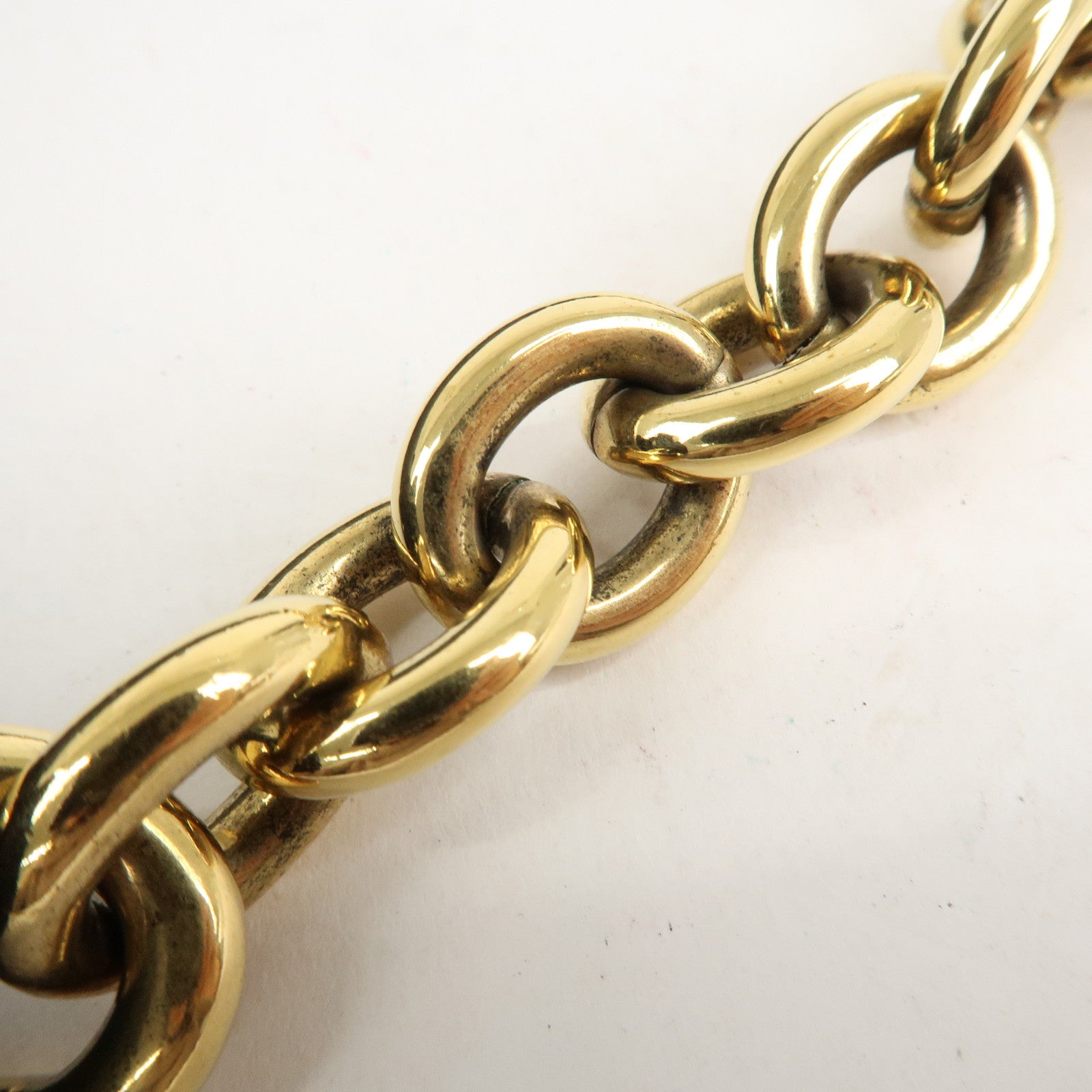 FENDI Zucchino PVC Leather Chain Shoulder Bag Gray Black 8BR003 Used