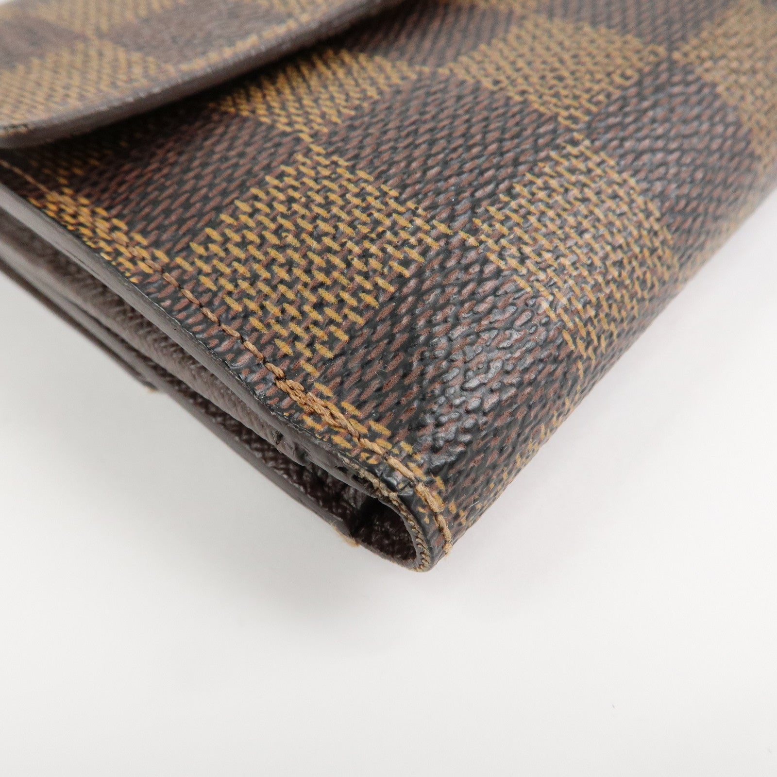 Louis Vuitton Damier Ebene Portefeuille Elise Wallet N61654 Used