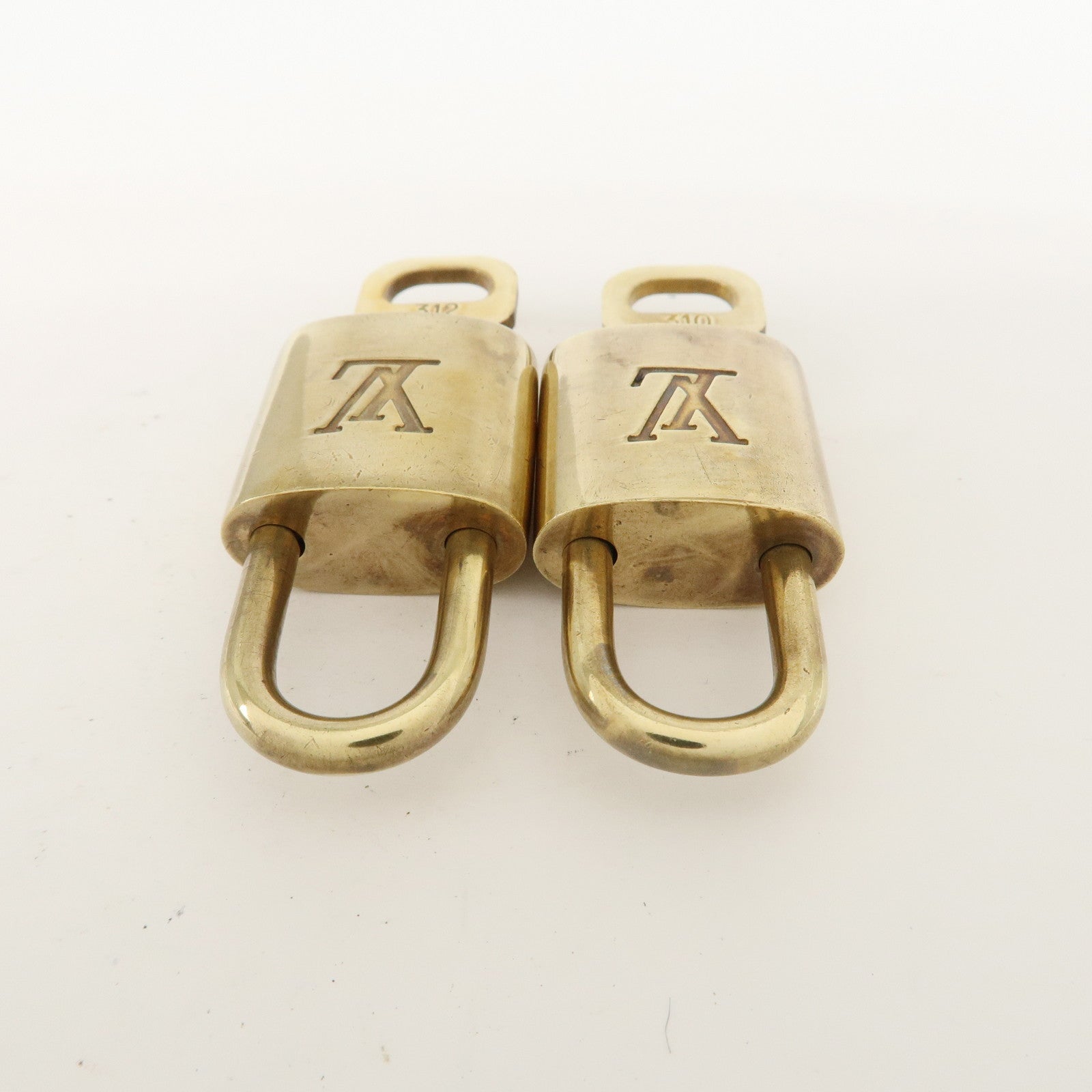 Louis Vuitton Set of 10 Lock & Key Cadena Key Lock Metal Gold Used