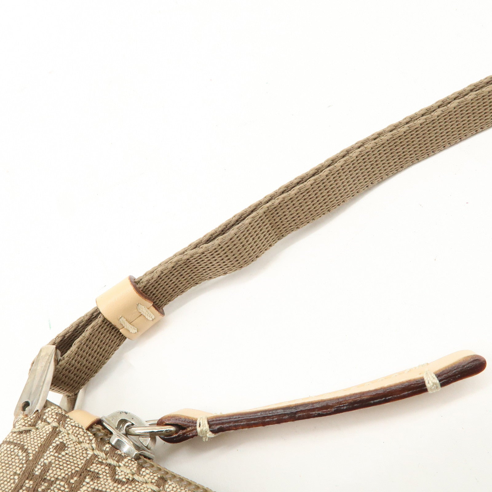 Christian Dior Trotter Canvas Leather Shoulder Bag 02RU 0064 Used