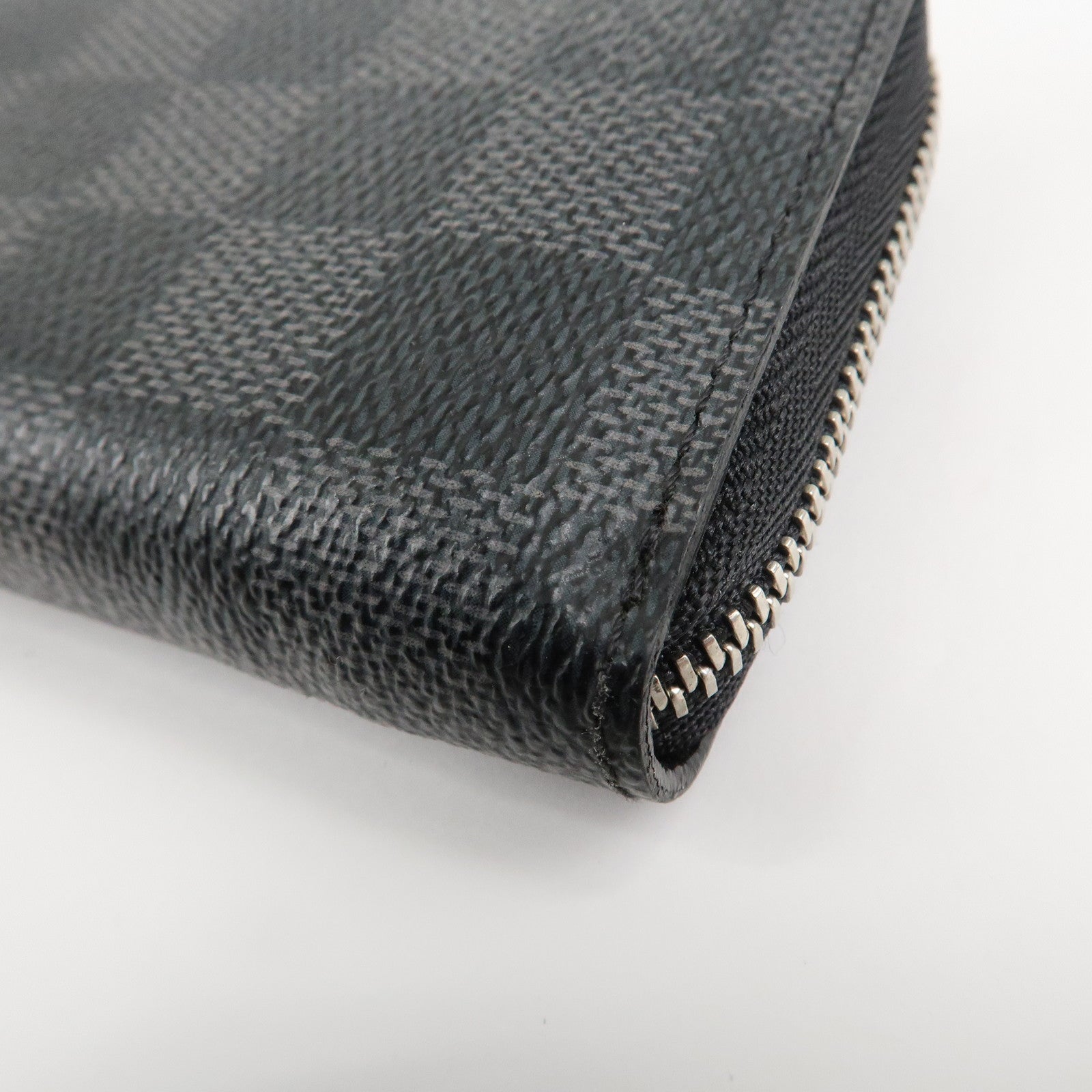 Louis Vuitton Damier Graphite Zippy Coin Purse Coin Case N63076 Used