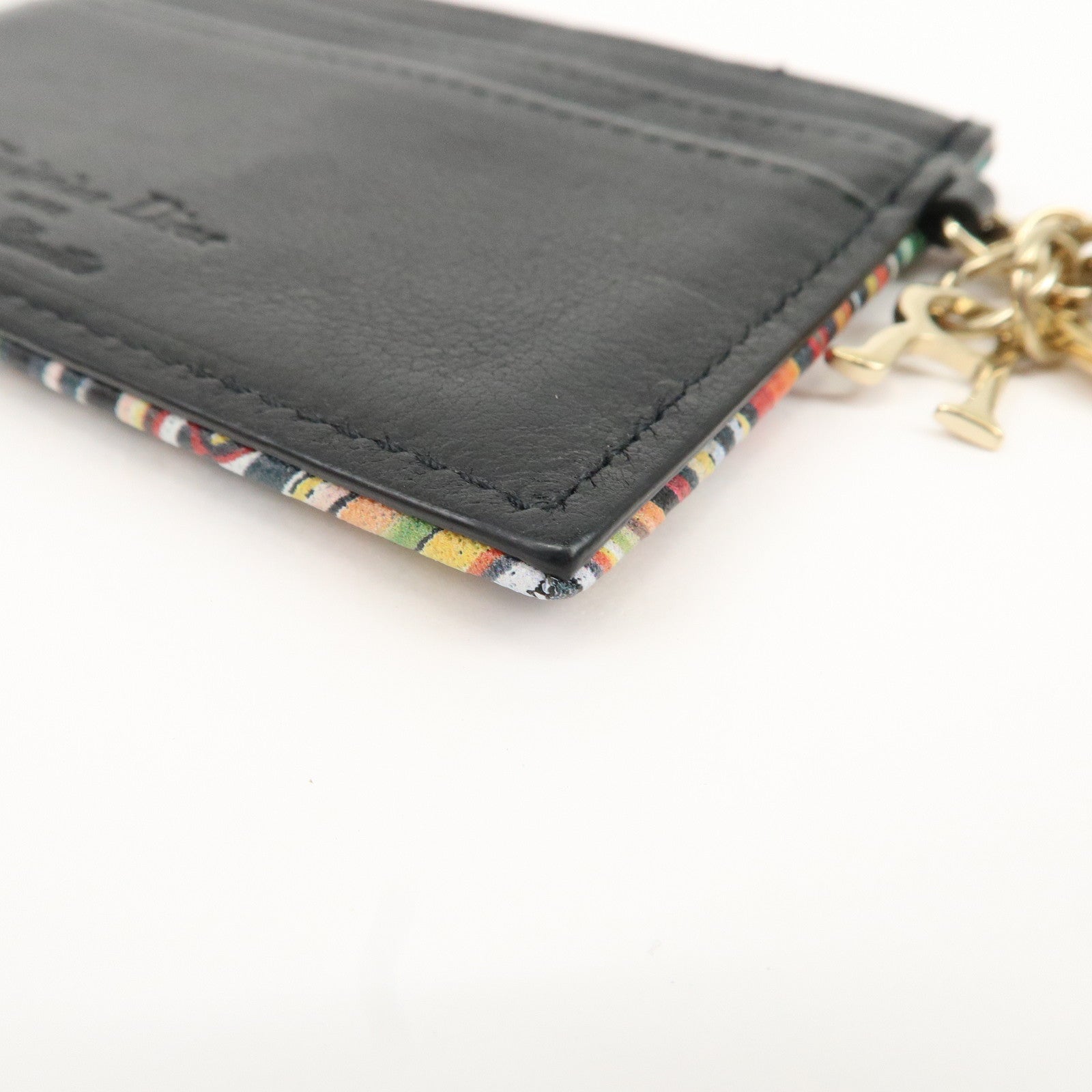 Christian Dior Leather Card Case 2018DIORAMOUR Multicolor Used