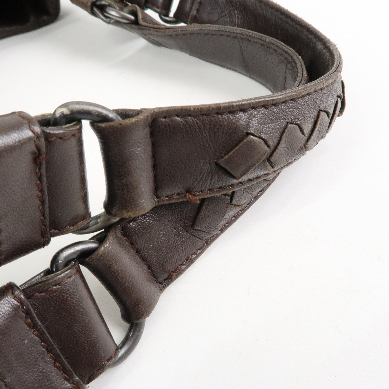 BOTTEGA VENETA Intrecciato Campana Medium Shoulder Bag 125787 Used