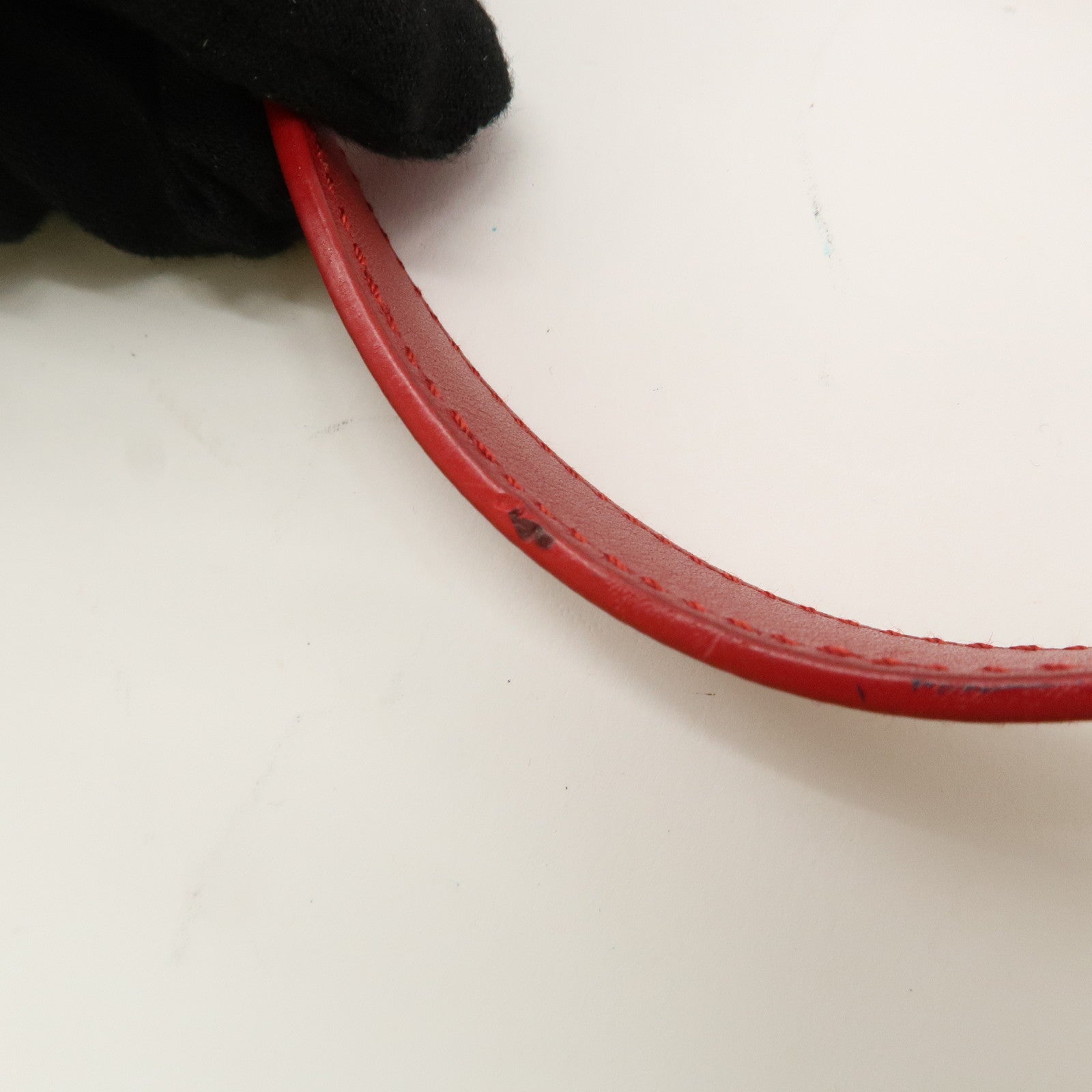 AuthenticPRADA Nylon Leaather Panda Tote Bag Shoudler Bag Red BR4249 Used