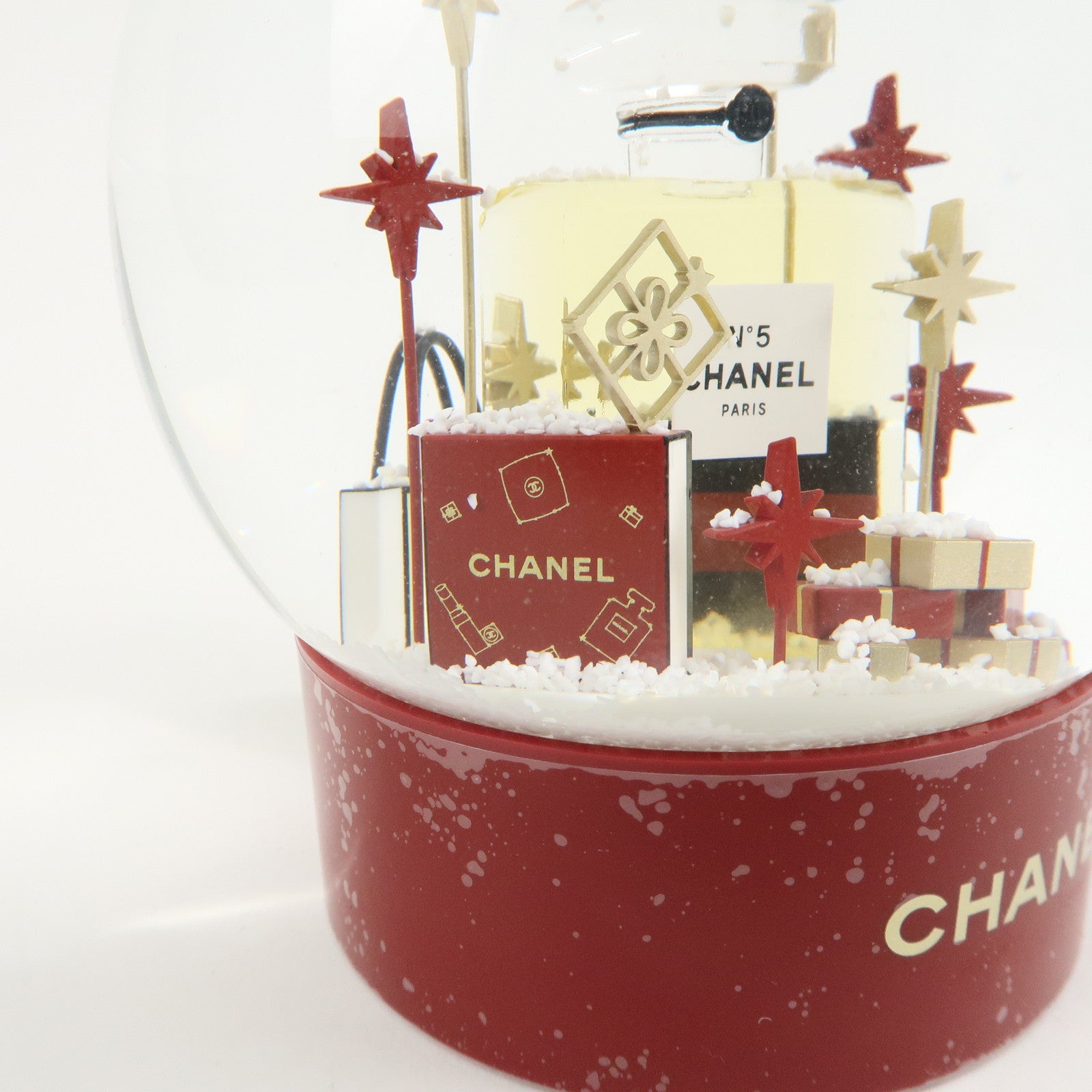 CHANEL Snow Globe Snow Dome 2022 Novelty No.5 Gift Boxes Used