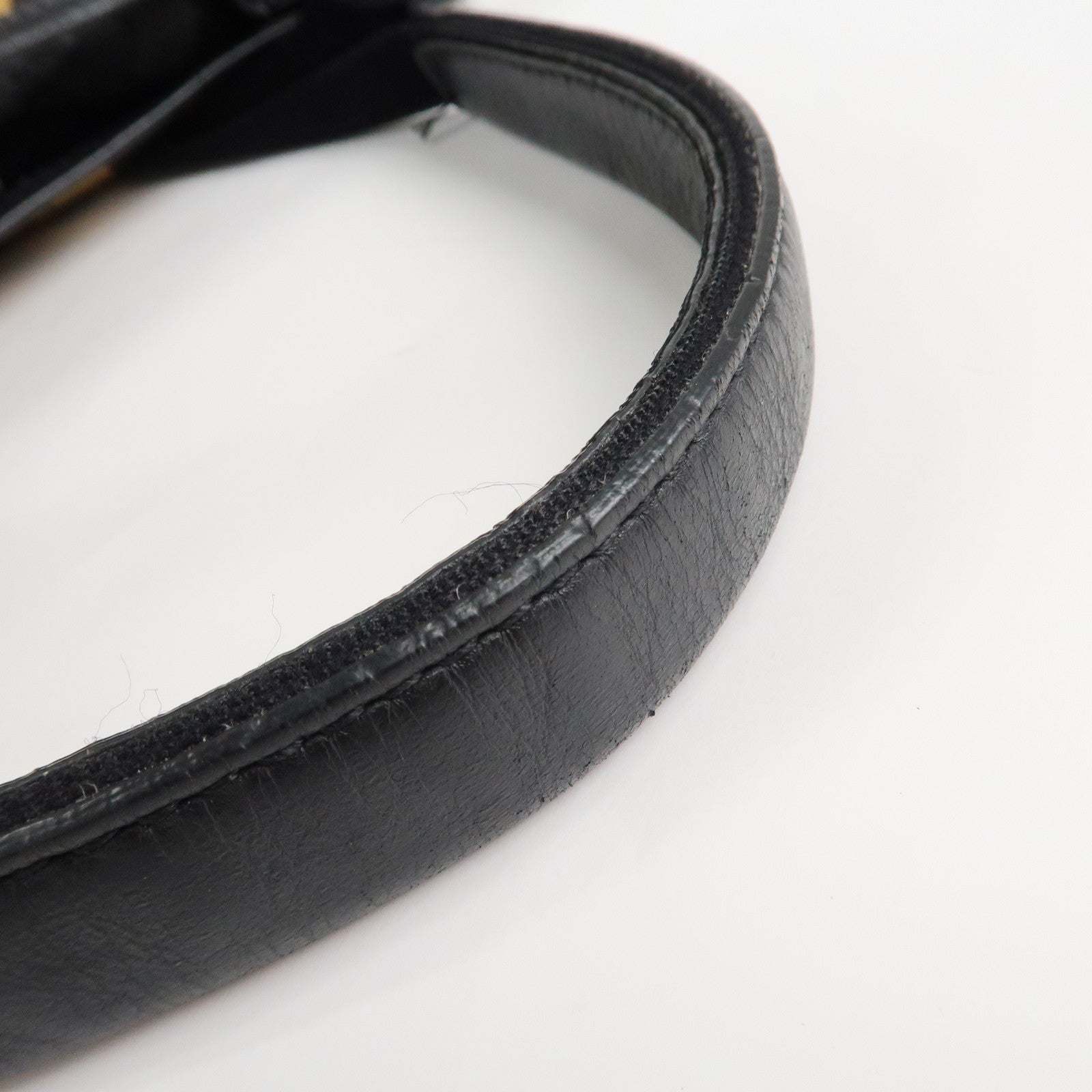 BALENCIAGA Navy Cabas S Canvas Leather Tote Bag Leopard 339933 Used