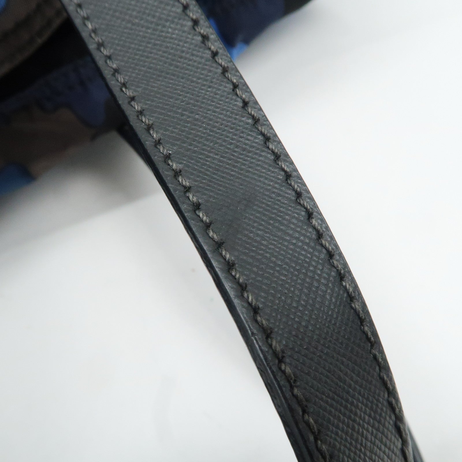 PRADA Logo Camouflage Nylon Leather 2Way Tote Shoulder Bag Used