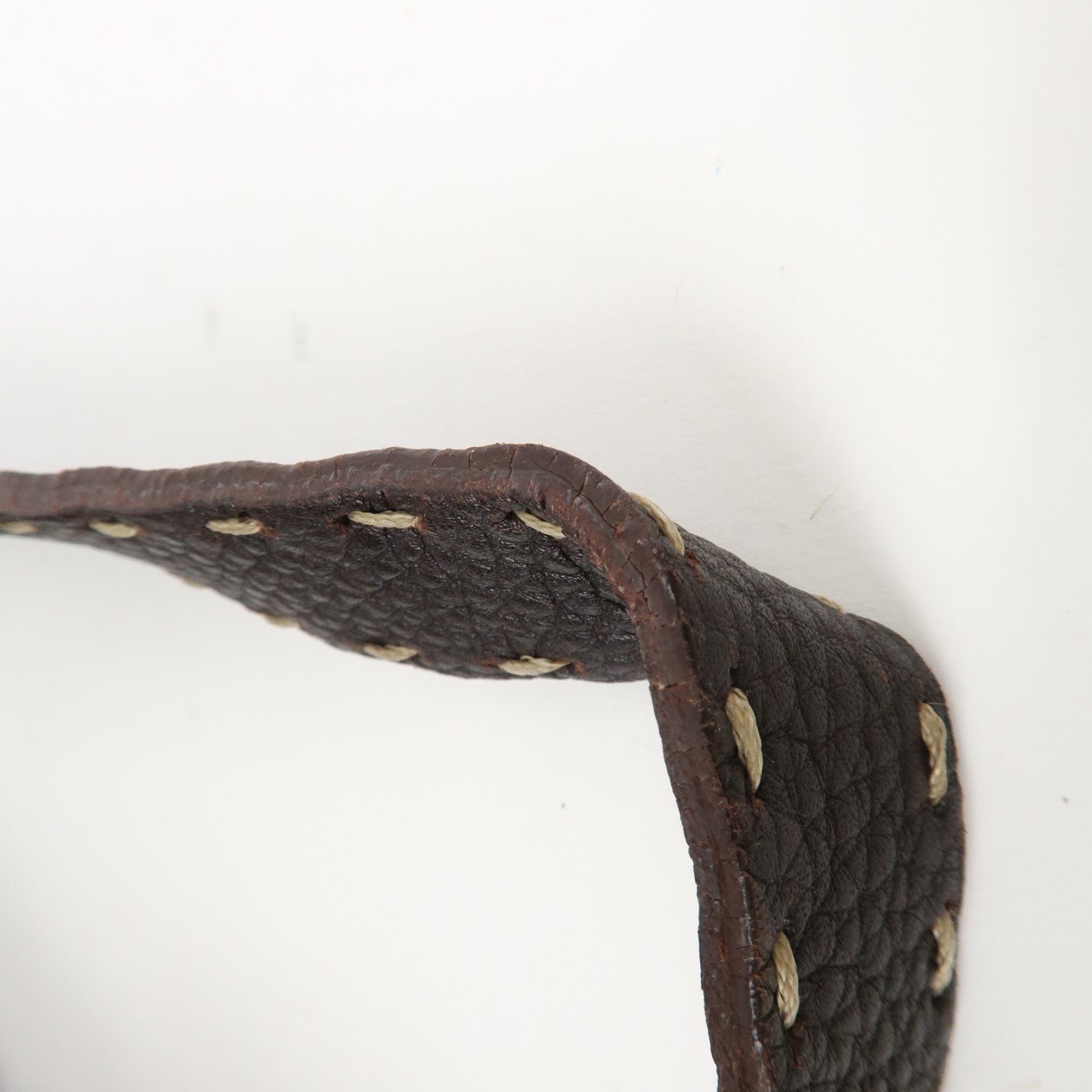 FENDI Mamma Baguette Selleria Mink Leather Shoulder Bag 8BR101 Used