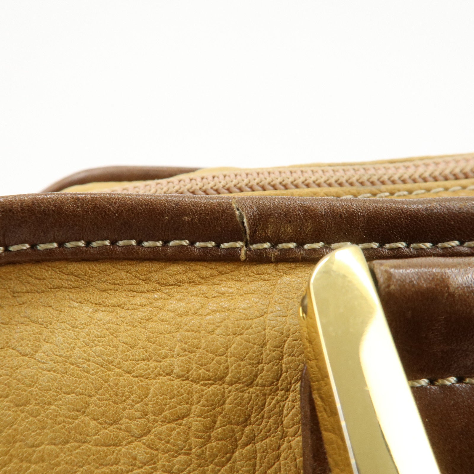 LOEWE Anagram Suede Leather Amazona 32 Hand Bag Brown Used