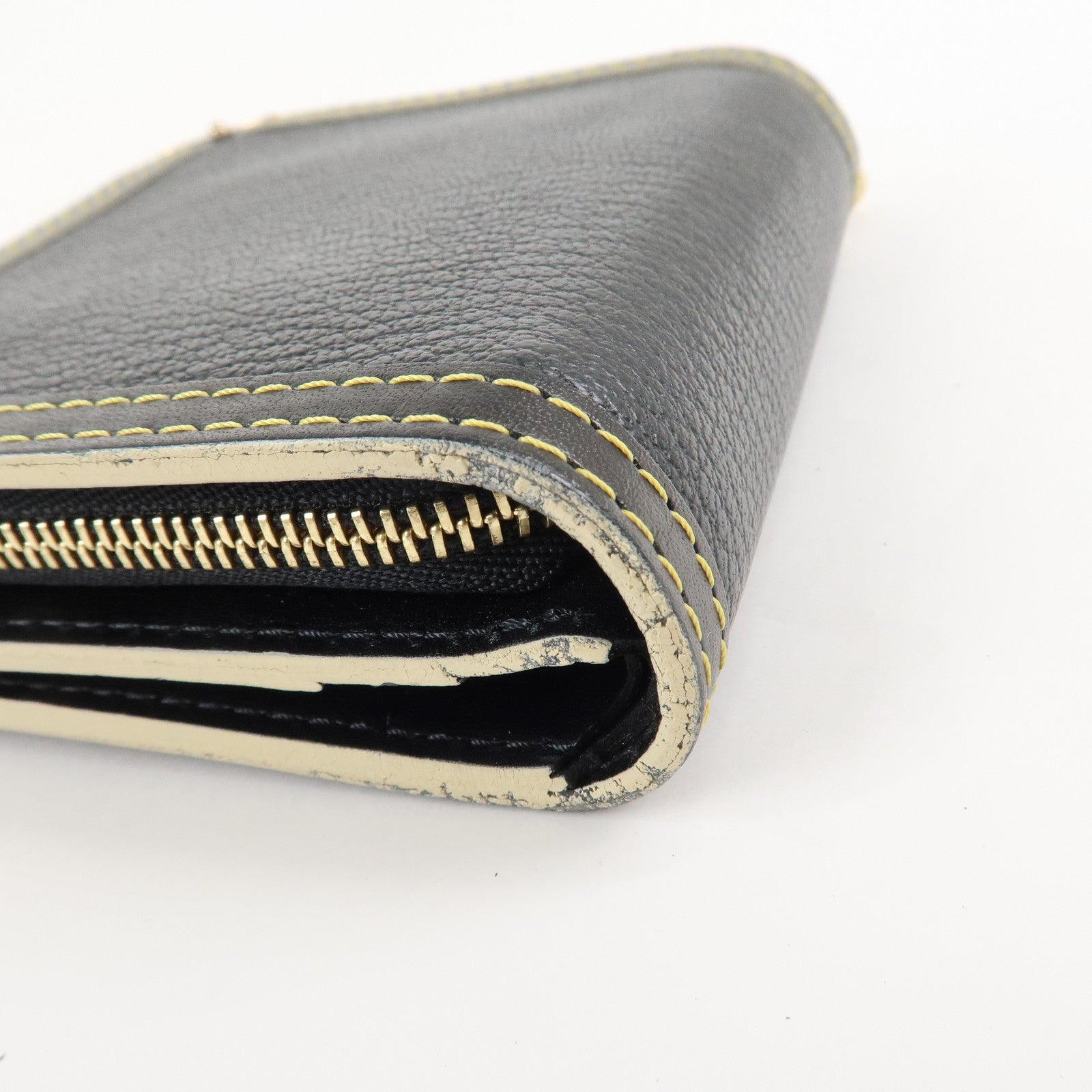 Louis Vuitton Suhali Compact Zip Bi-fold Wallet Noir M91828 Used