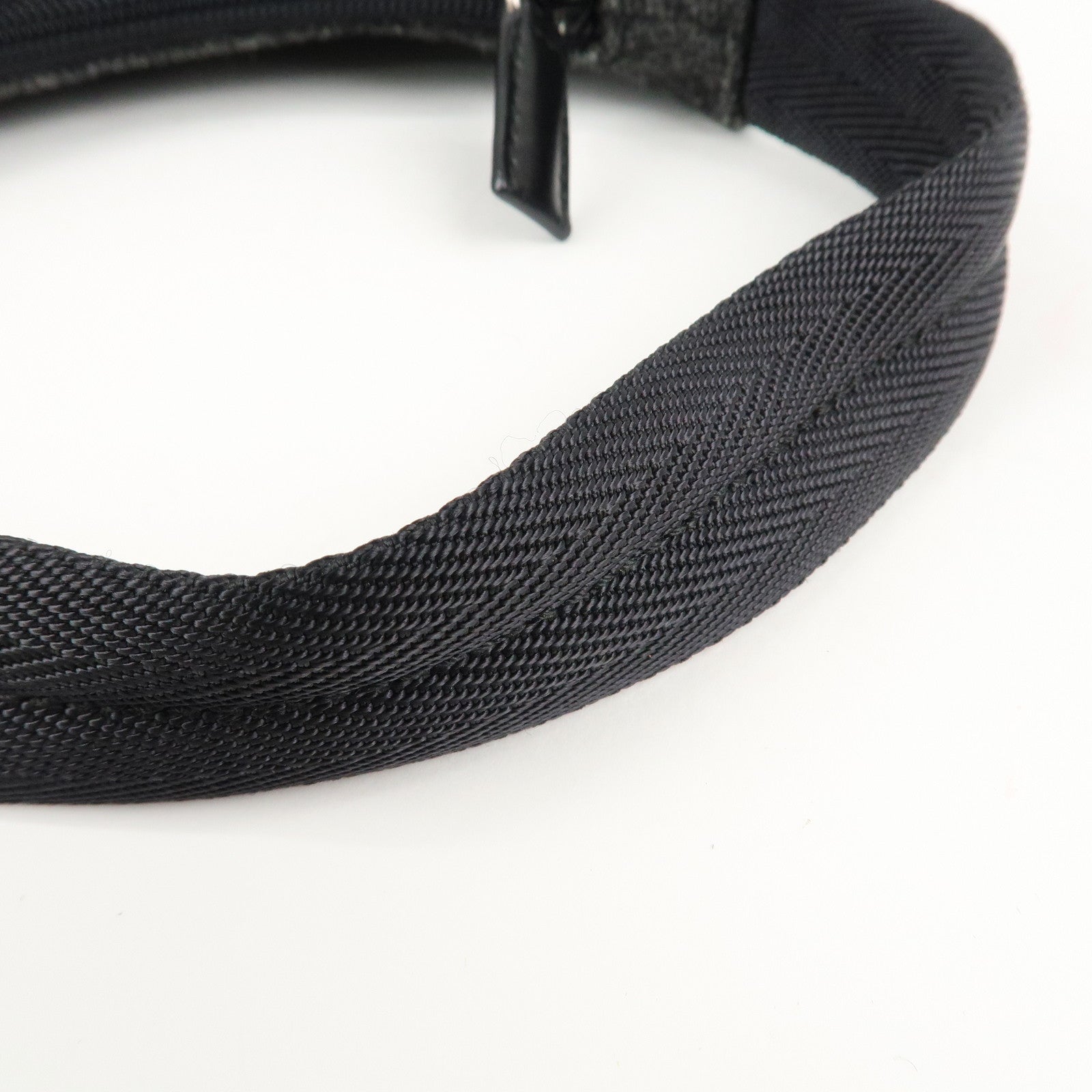 PRADA Felt Leather Shoulder Bag Hand Bag Gray Black Used