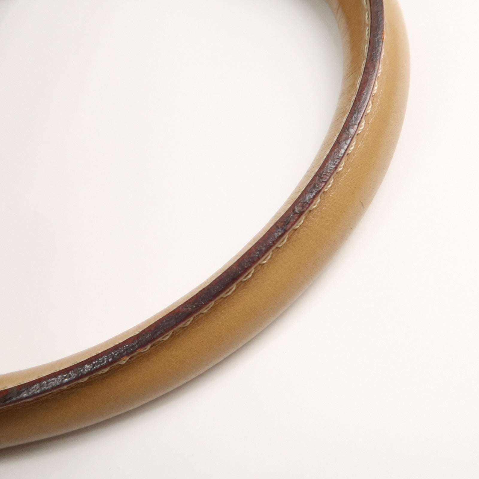 CELINE Macadam PVC Leather Boston Bag Hand Bag Brown Used