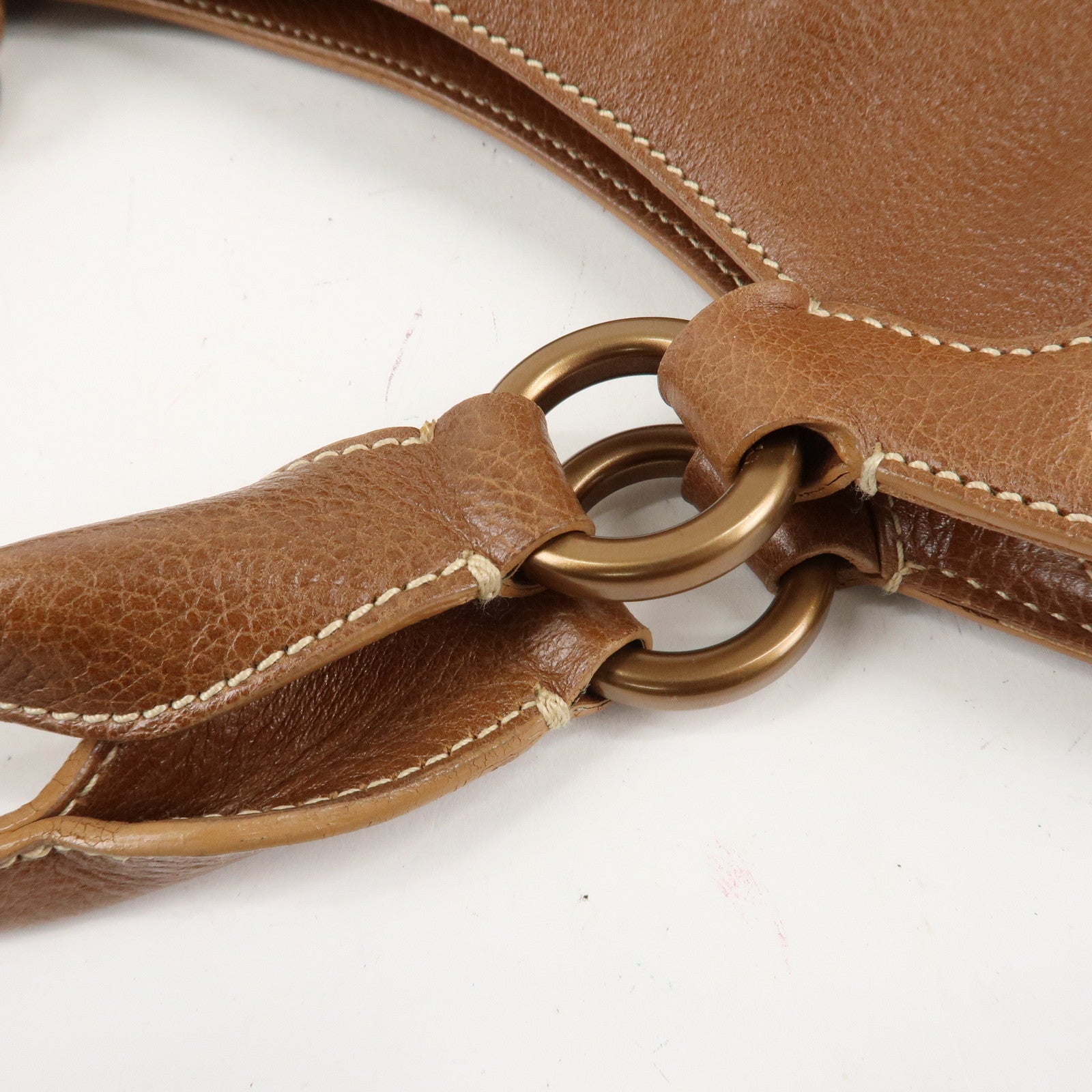 Cartier Marcello Du Cartier Leather Tote Bag Hand Bag Brown Used