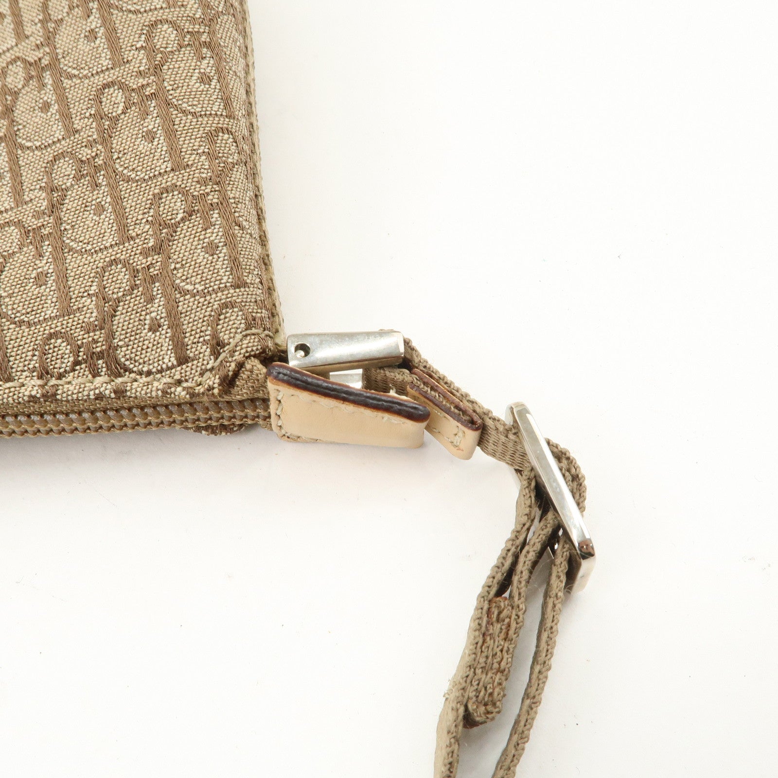 Christian Dior Trotter Canvas Leather Shoulder Bag 02RU 0064 Used