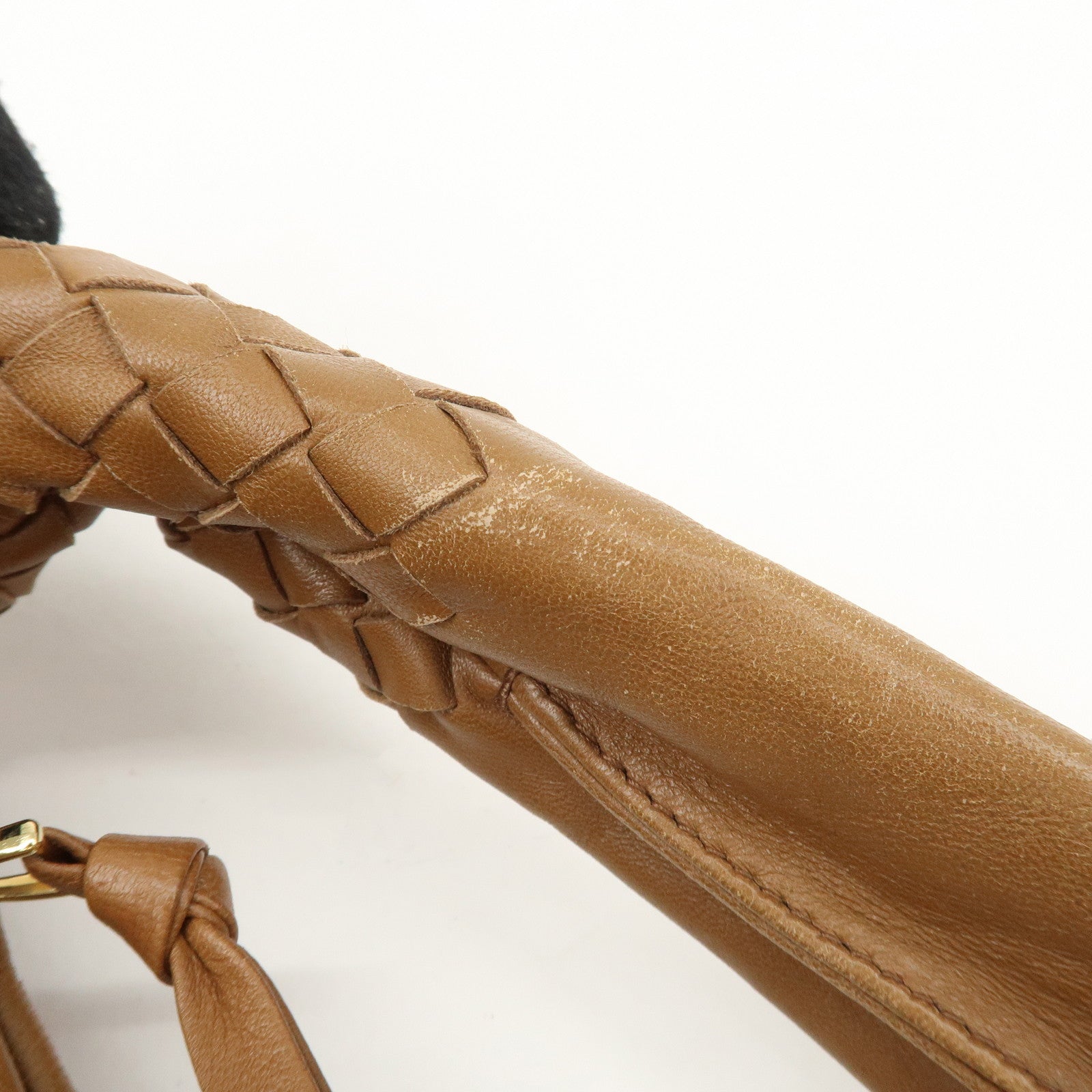 BOTTEGA VENETA Hobo Intrecciato Leather Shoulder Bag Brown 115653 Used