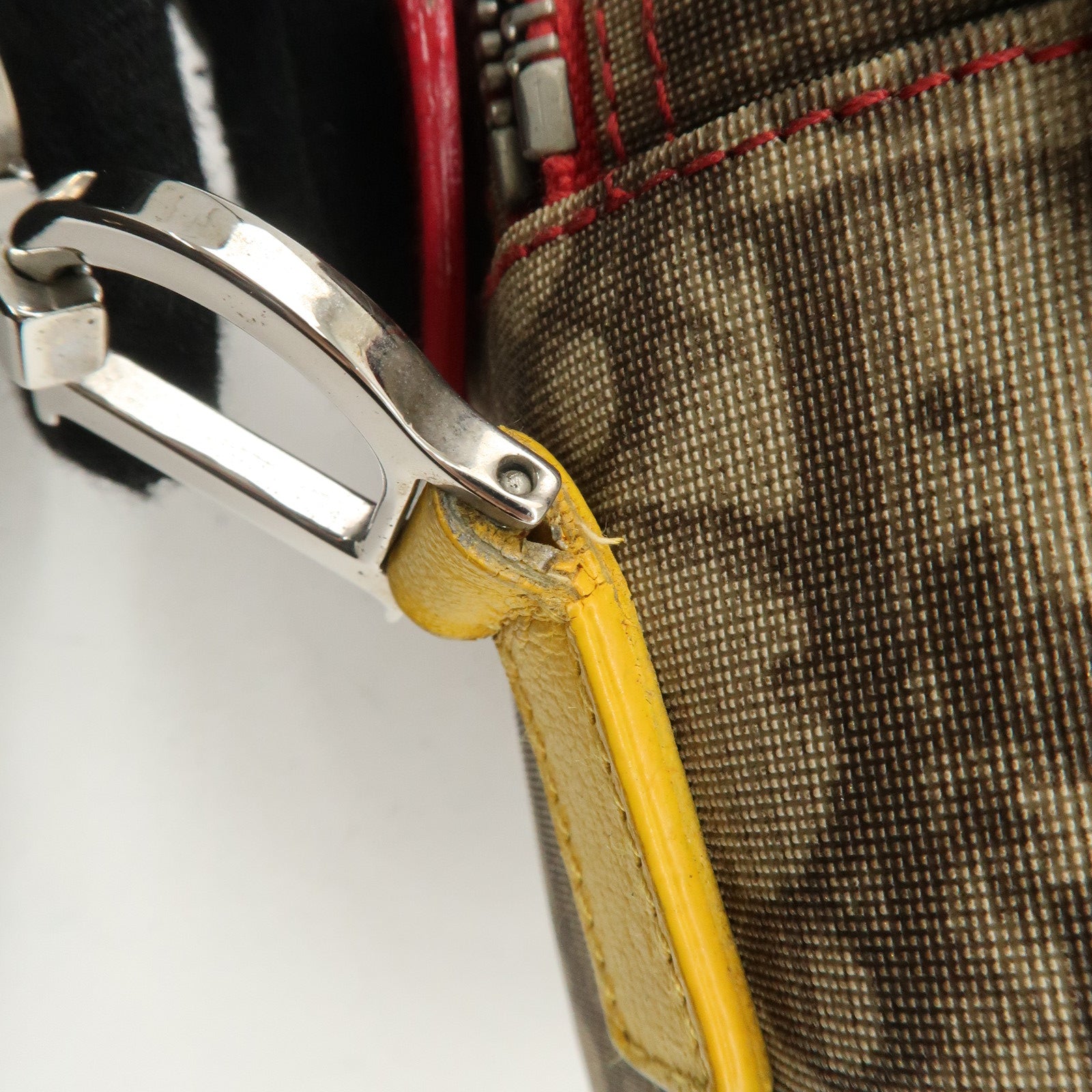 Christian Dior Rasta Trotter PVC Leather Shoulder Bag Brown Used