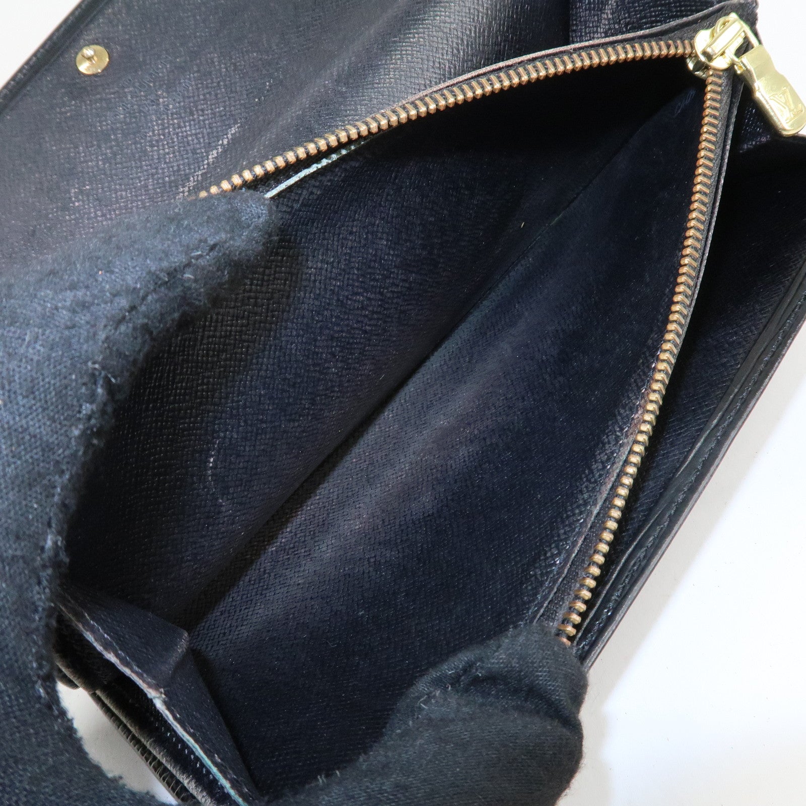 Louis Vuitton Set of 2 Epi Long Wallet Black M63752 M63252 Used