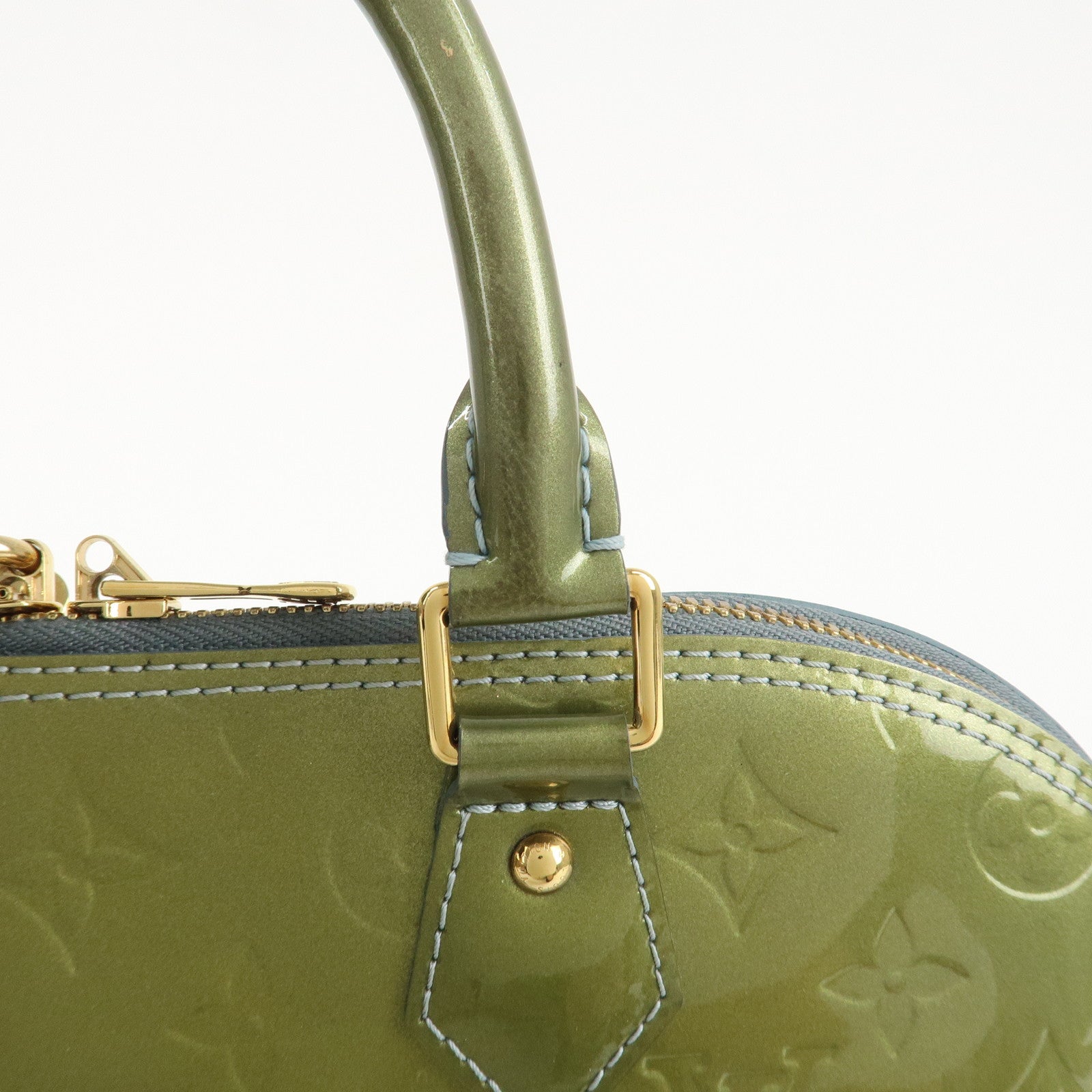 Louis Vuitton Monogram Vernis Alma PM Hand Bag Gris M91613 Used