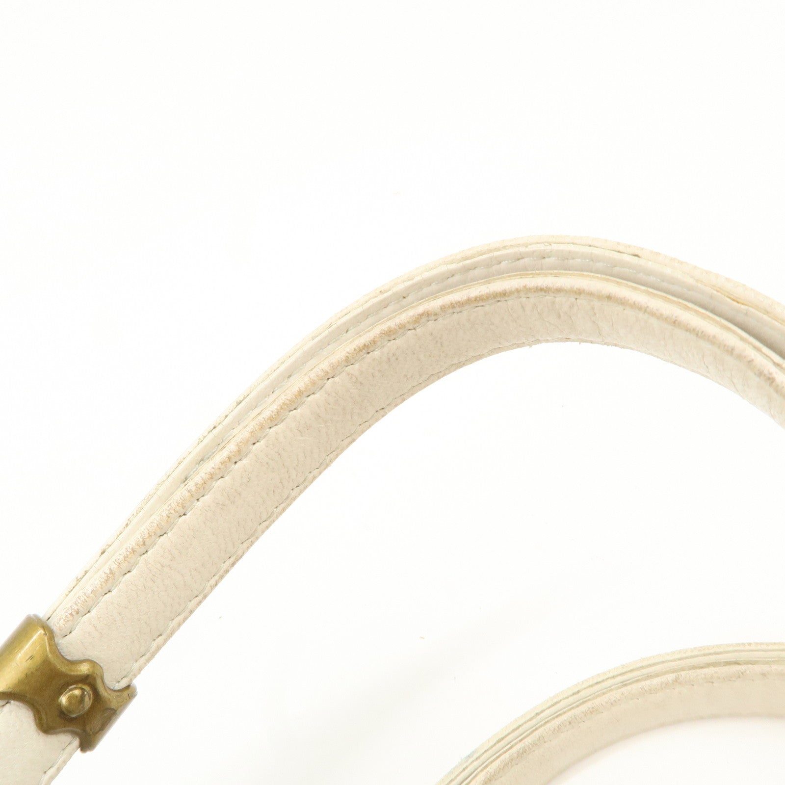 Bottega Veneta Intrecciato Leather Chain Shoulder Bag White Used
