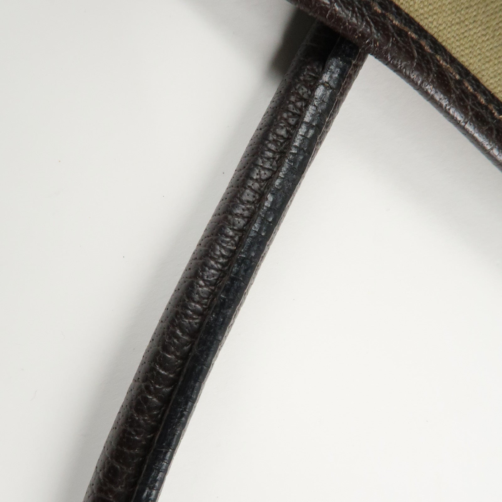 HERMES ToileOfficier Garden Party PM T Stamped Tote Bag Khaki Used