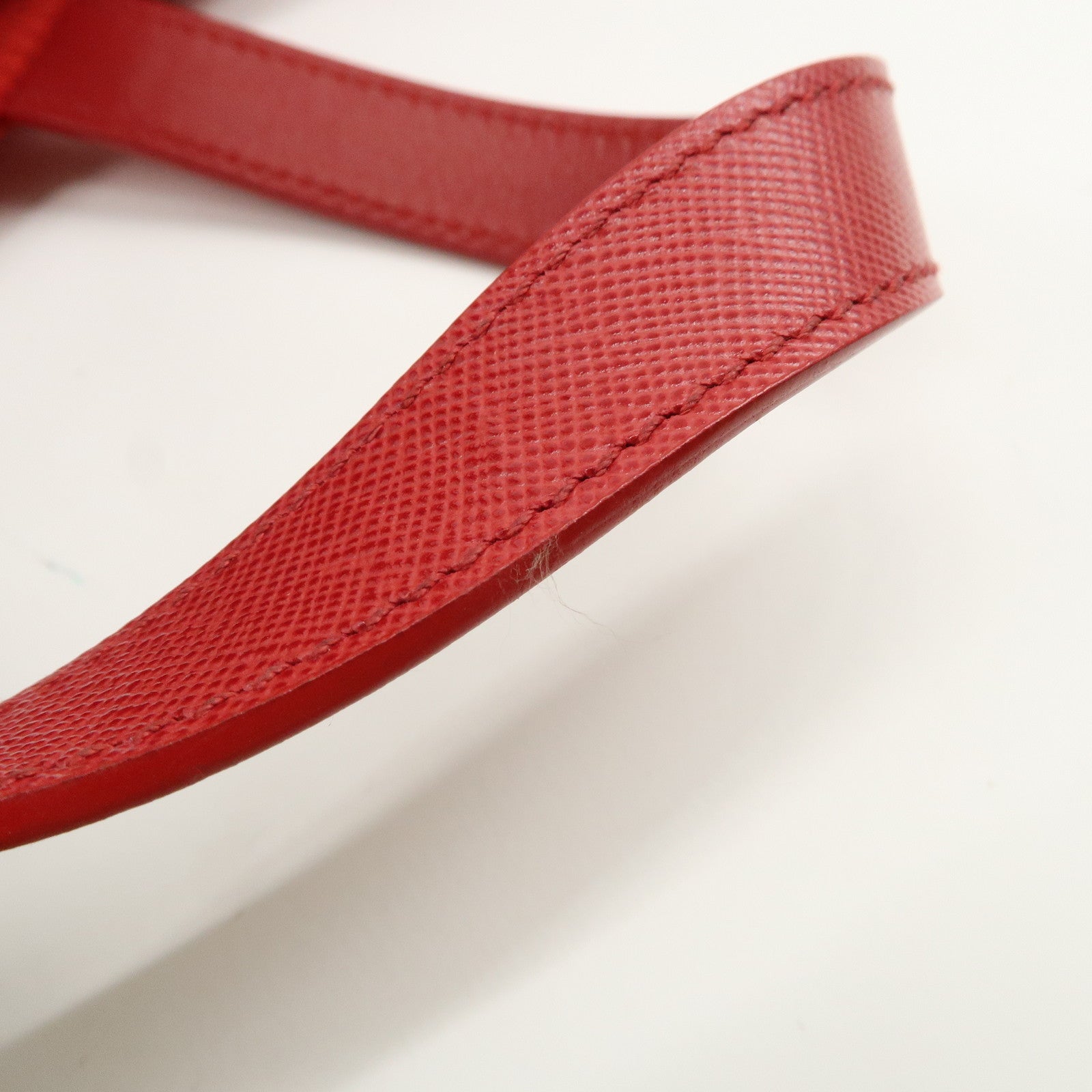 AuthenticPRADA Nylon Leaather Panda Tote Bag Shoudler Bag Red BR4249 Used