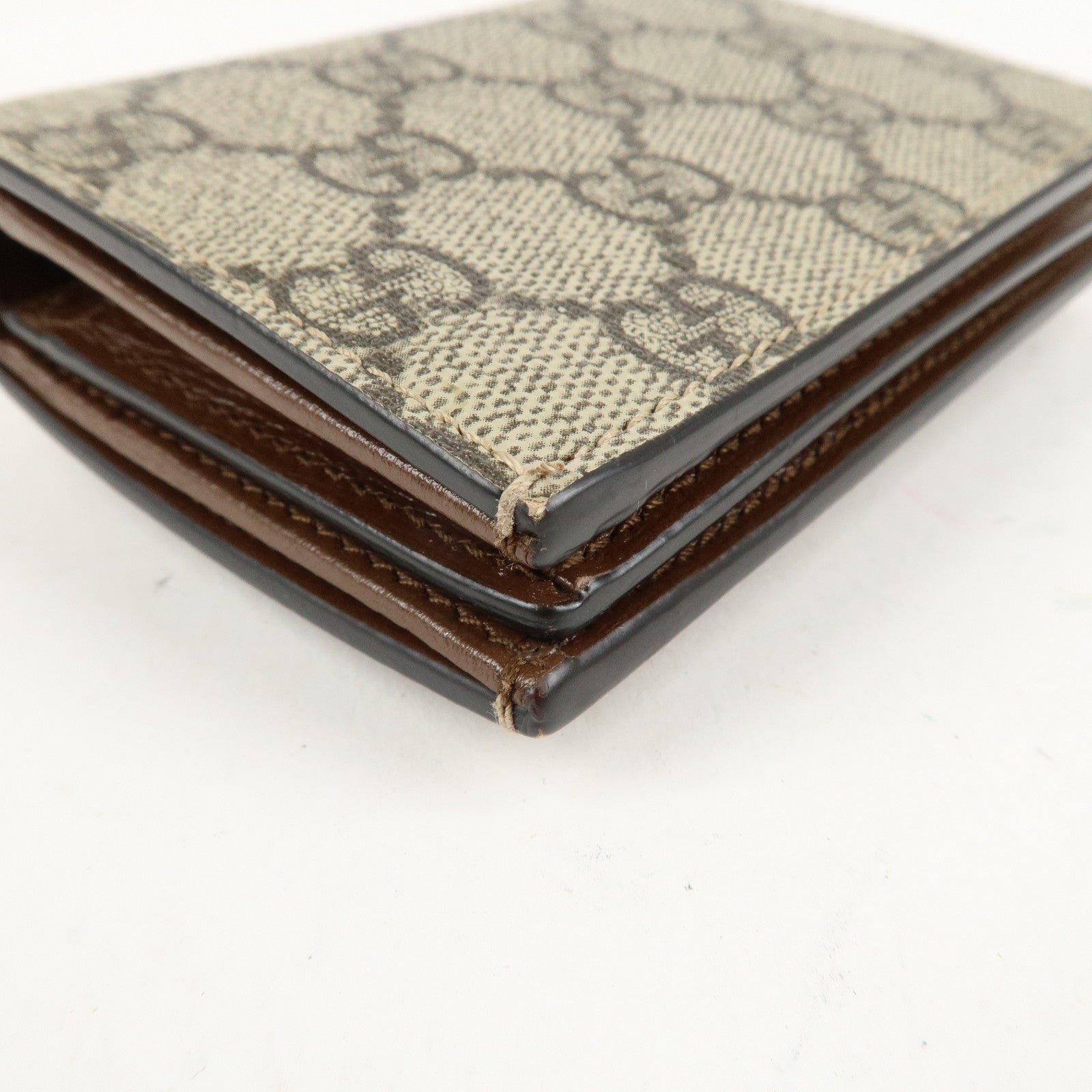 GUCCI GG Supreme Leather Heart Motif Bi-fold Wallet 648848 Used