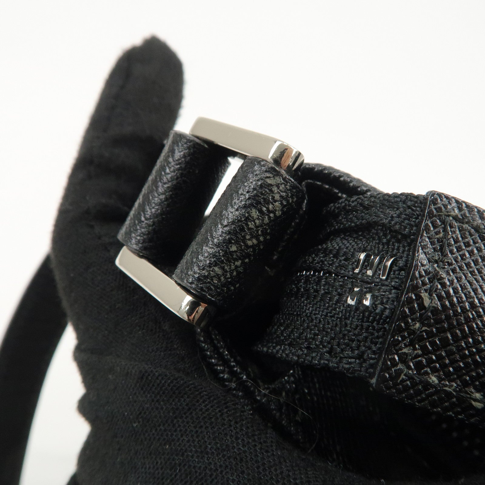 BURBERRY Canvas Leather Nova Plaid Shoulder Bag Beige Black Used