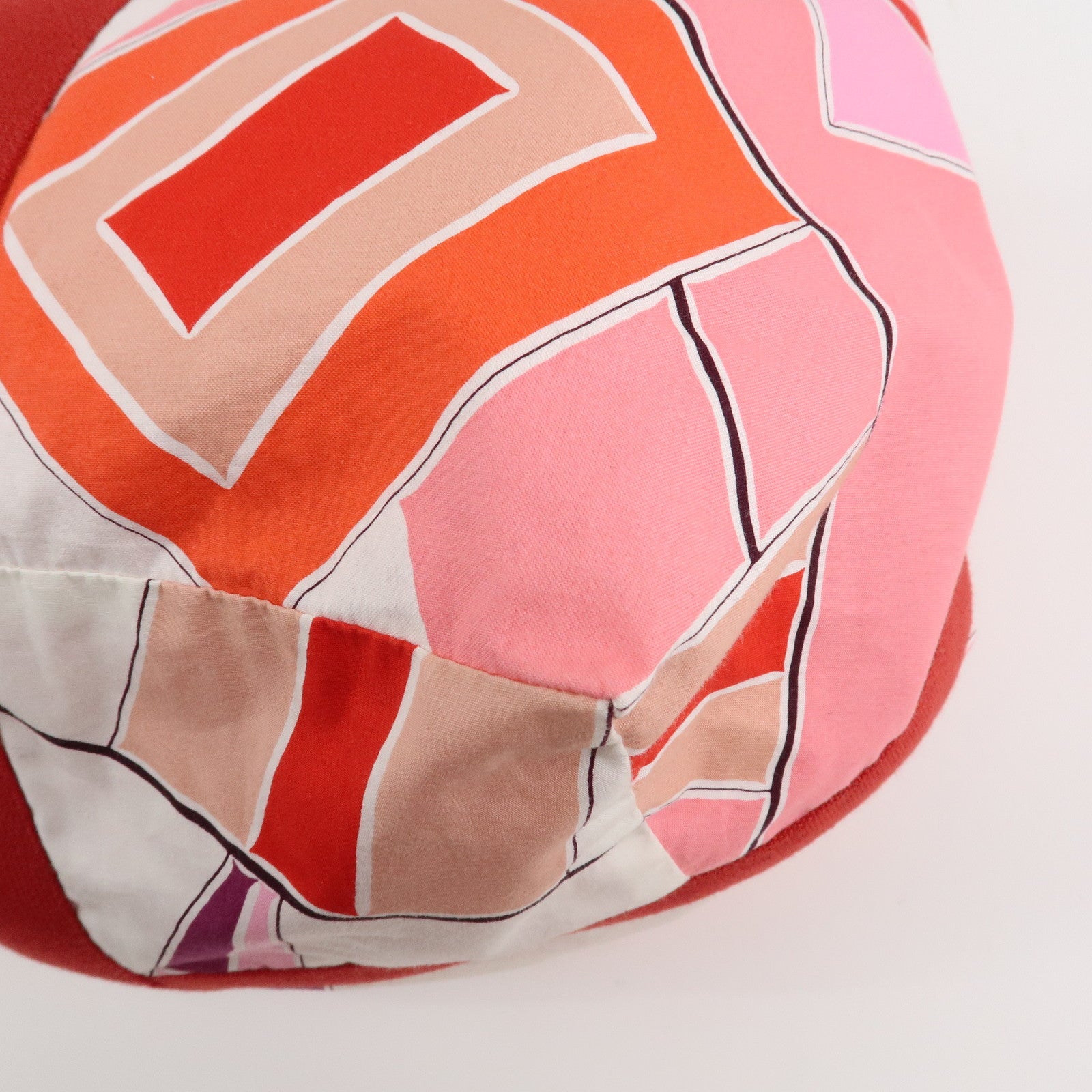 HERMES Cotton Beach Bag Cabas Drapeaux au vent Pink Used