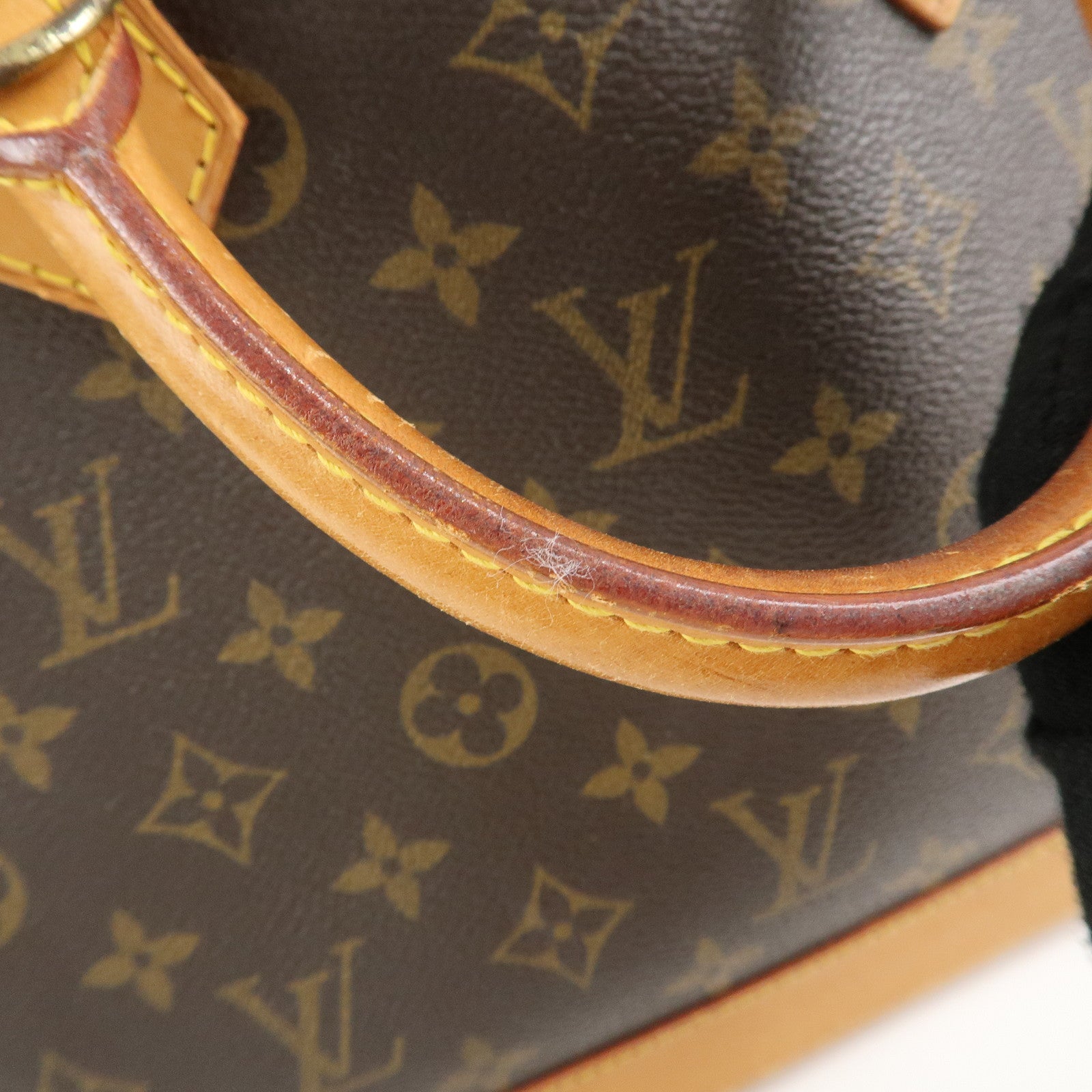 Louis Vuitton Monogram Alma Hand Bag Brown M51130 Used