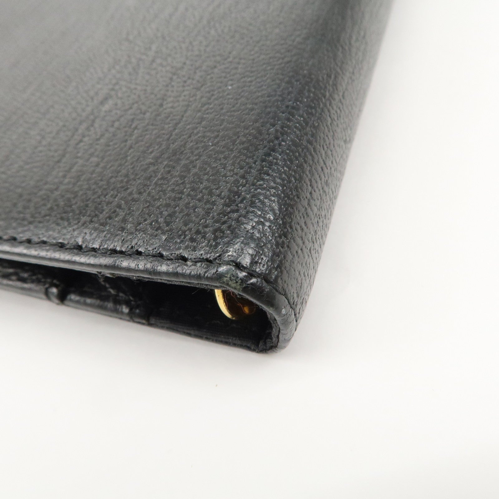 CHANEL COCO Mark Leather Agenda Cover Planner Cover Black Used