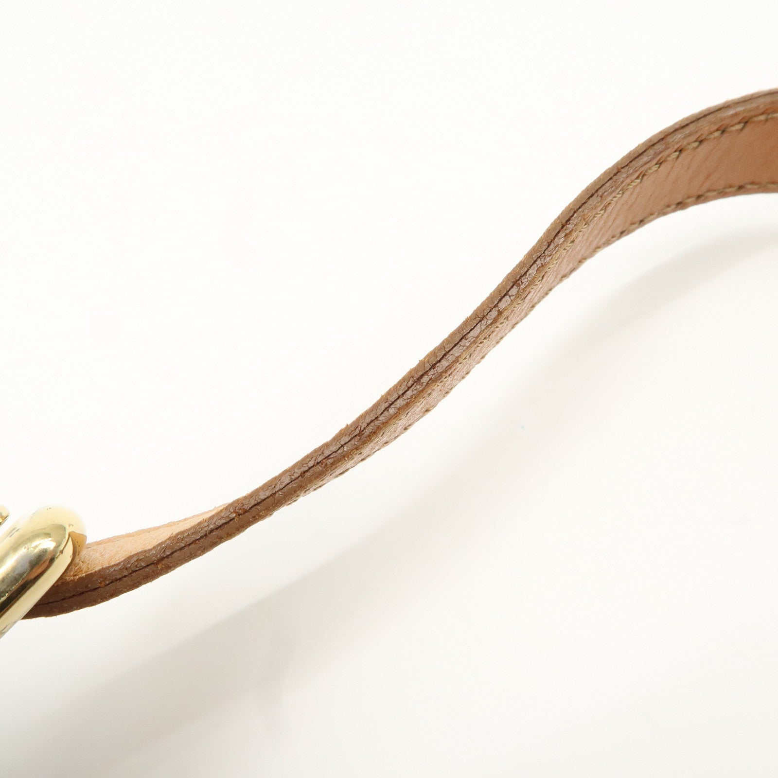 CELINE C Macadam Suede Leather Shoulder Bag Brown Used