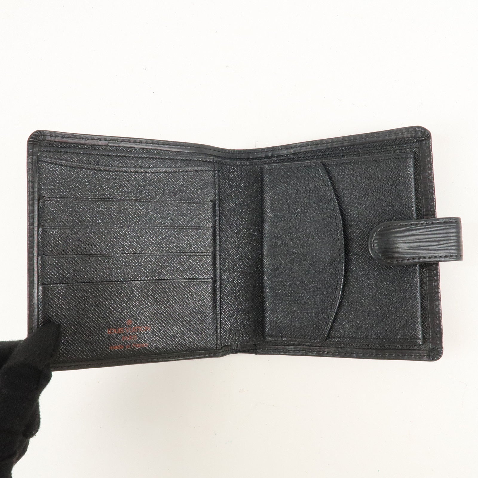 Louis Vuitton Epi Set of 2 Bi-fold Wallet Noir M63642 M63552 Used