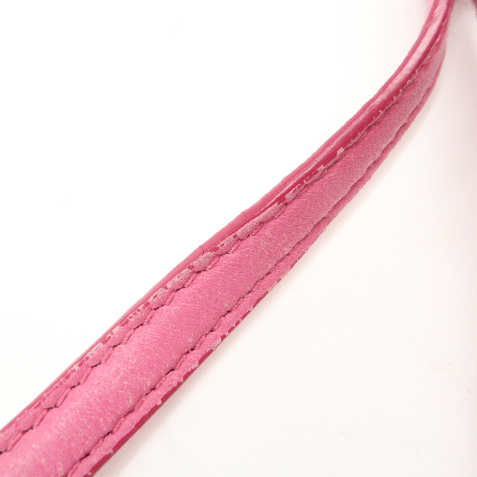 MIU MIU Matelasse Leather Bijou Shoulder Bag Hand Bag Pink Used