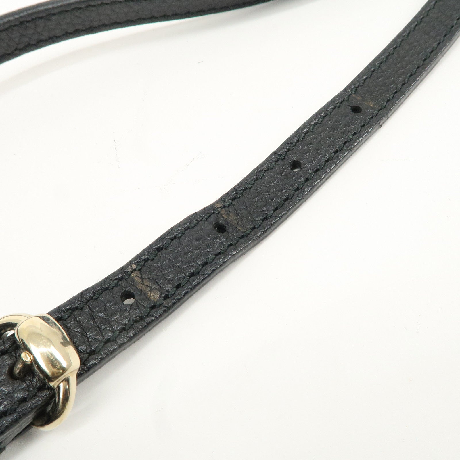 GUCCI SOHO Leather Small Disco Shoulder Bag Black 308364 Used