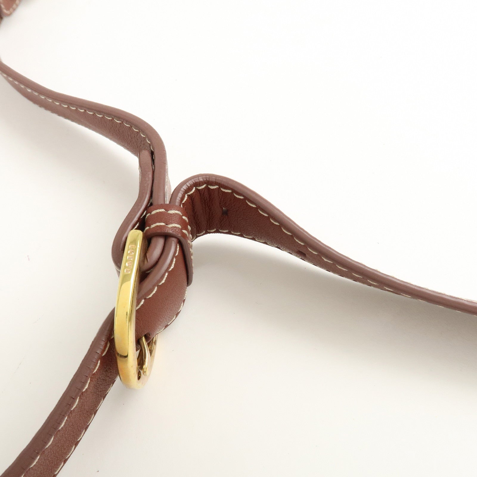 LOEWE Anagram Canvas Leather Suede Shoulder Bag 160th Anniversary Used