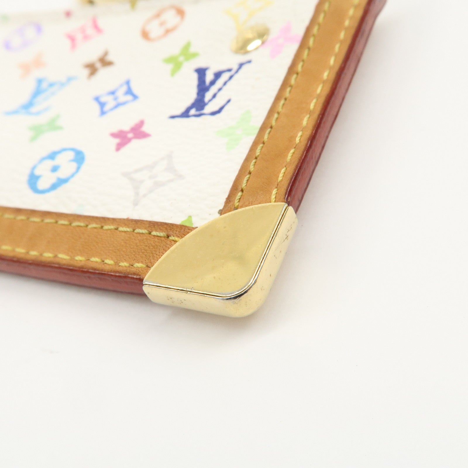 Louis Vuitton Monogram Multicolor Pochette Cles Blanc M92655 Used