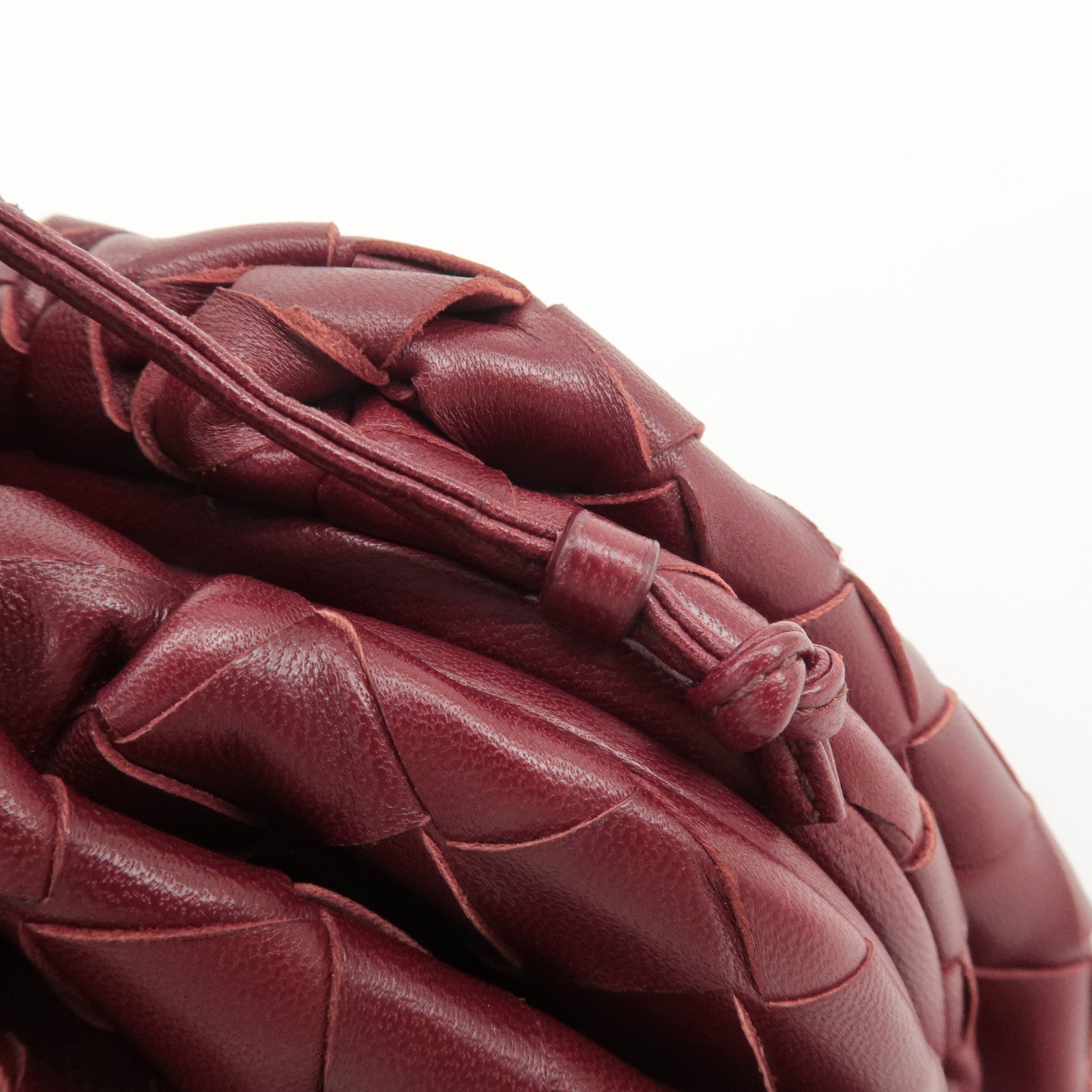 BOTTEGA VENETA Intrecciato Leather Mini Pouch Shoulder Bag Used